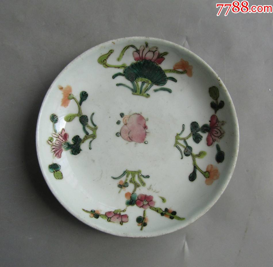 民国粉彩小盘