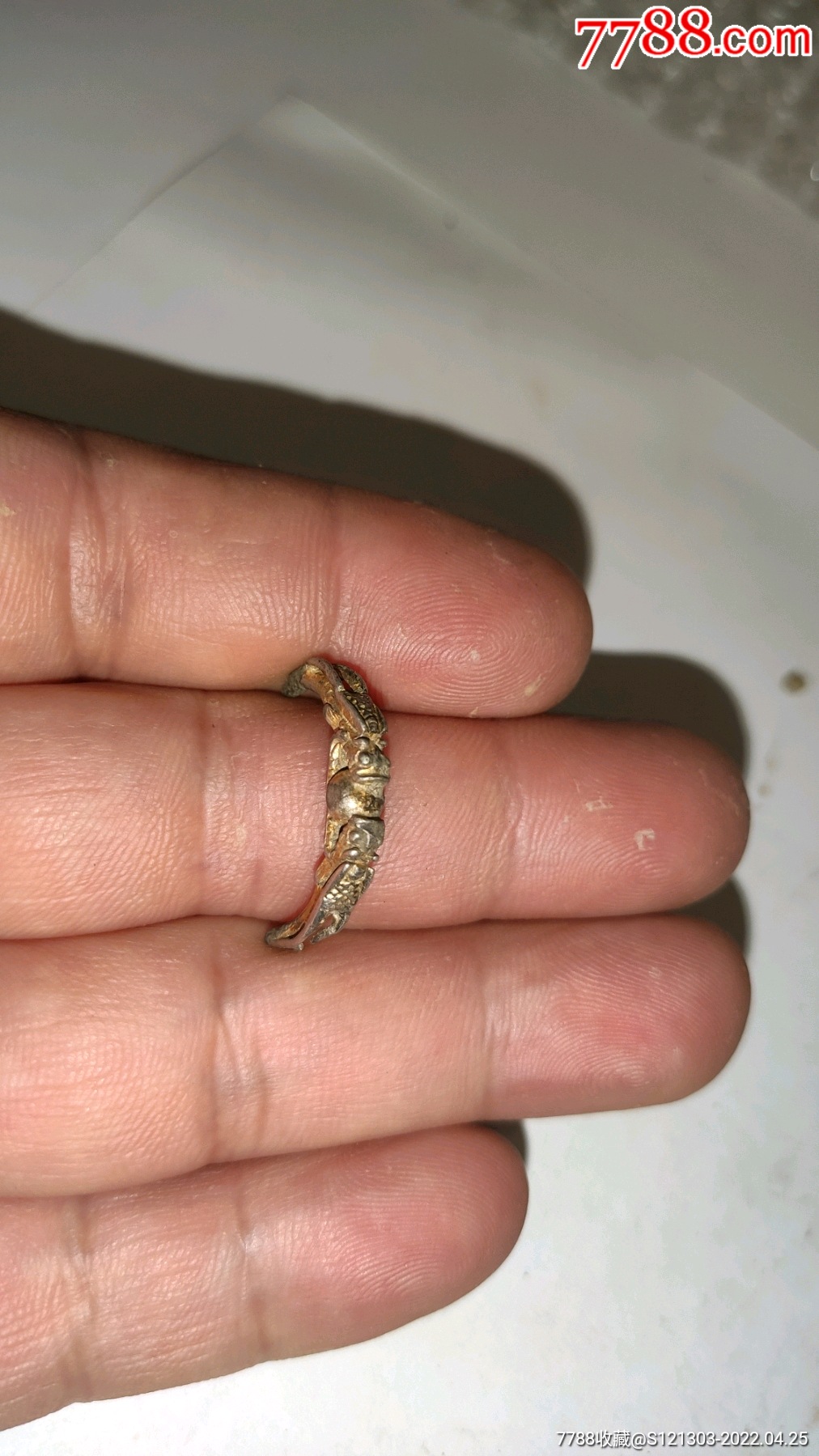 双龙戏珠银戒指保真