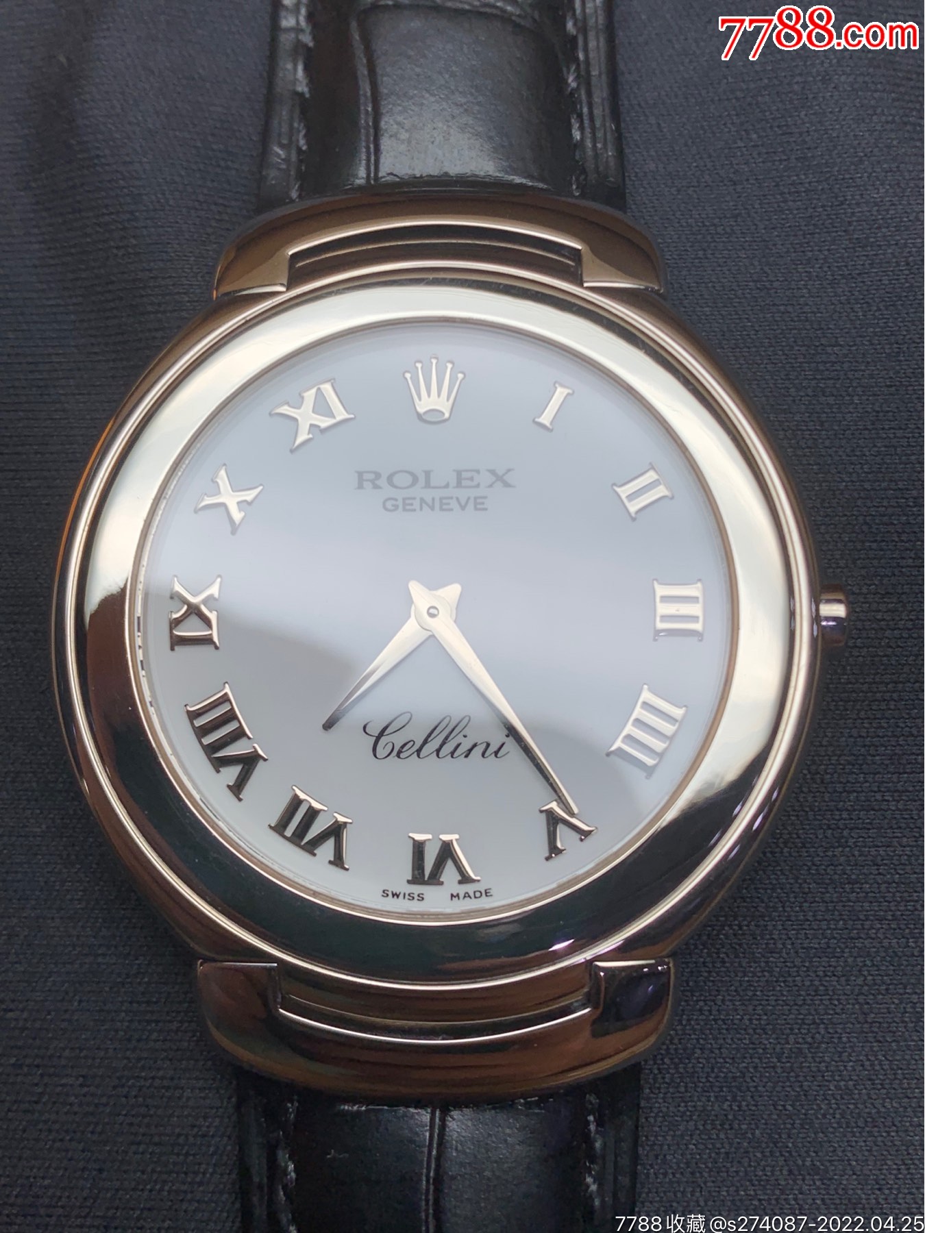 劳力士切利尼系列662337mm表径18k白金外壳18k白金折叠扣象白