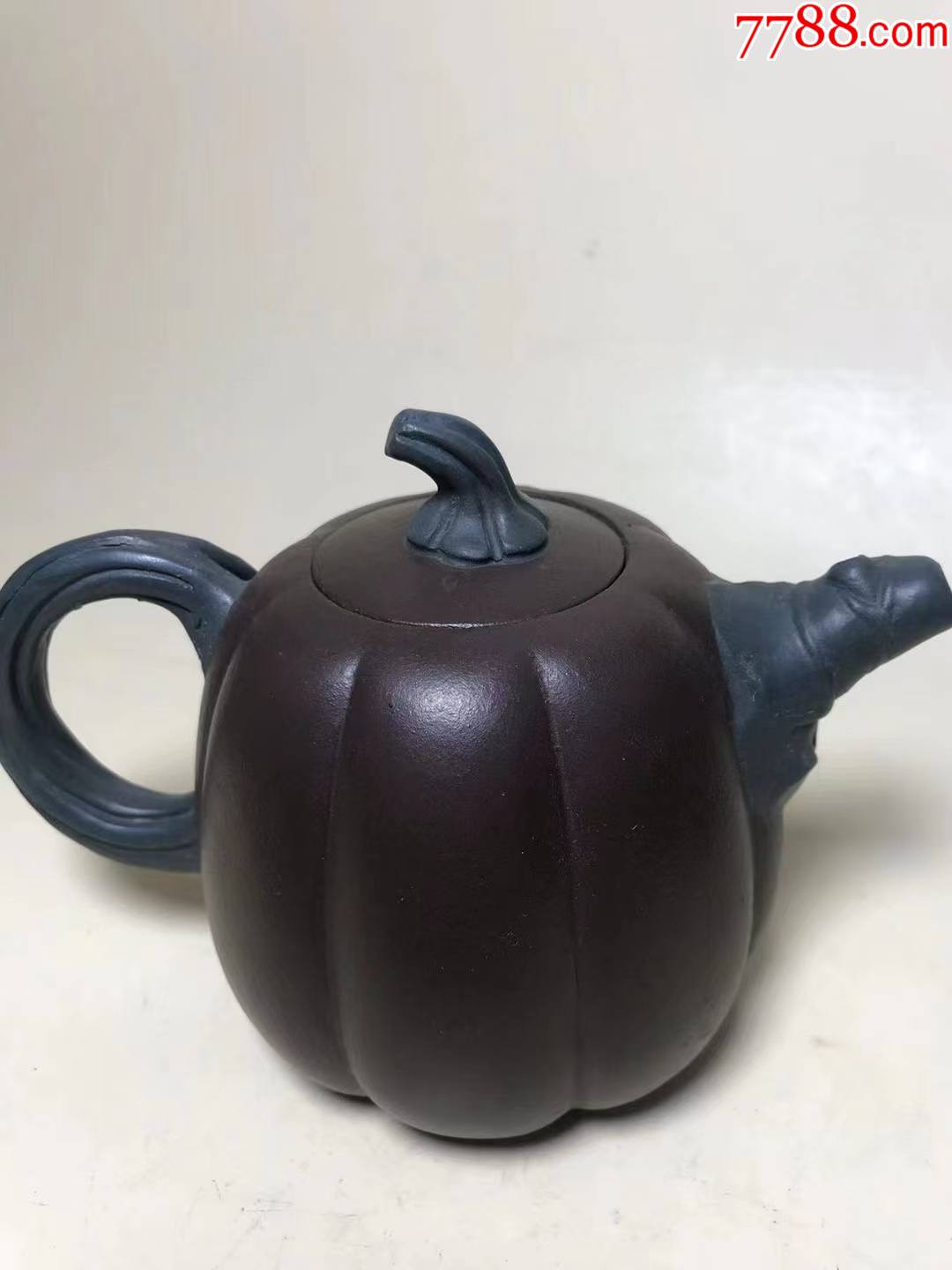 蒋蓉大师作品全手工原矿紫泥南瓜壶约300c