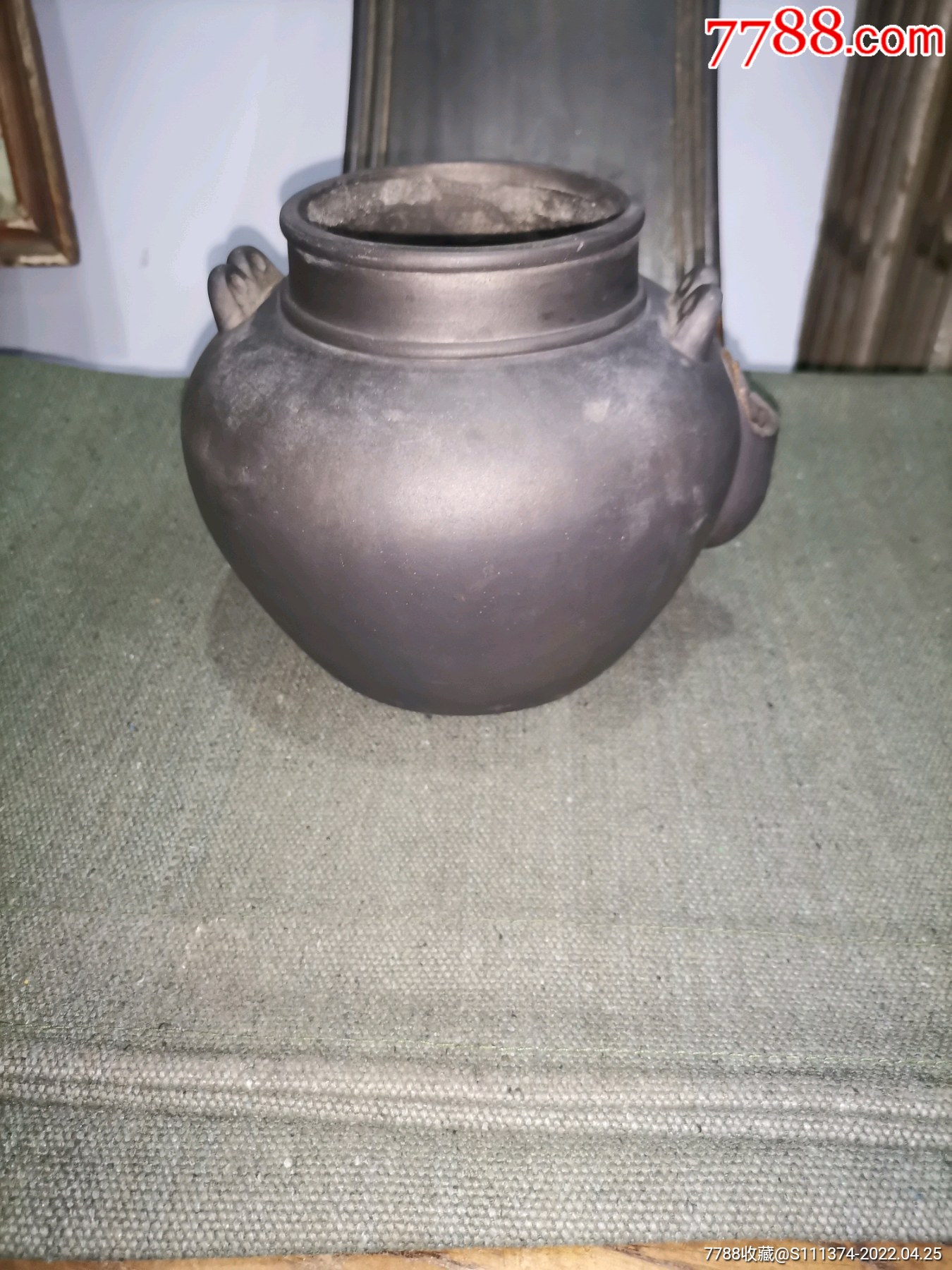 清代金廷黑紫砂壶