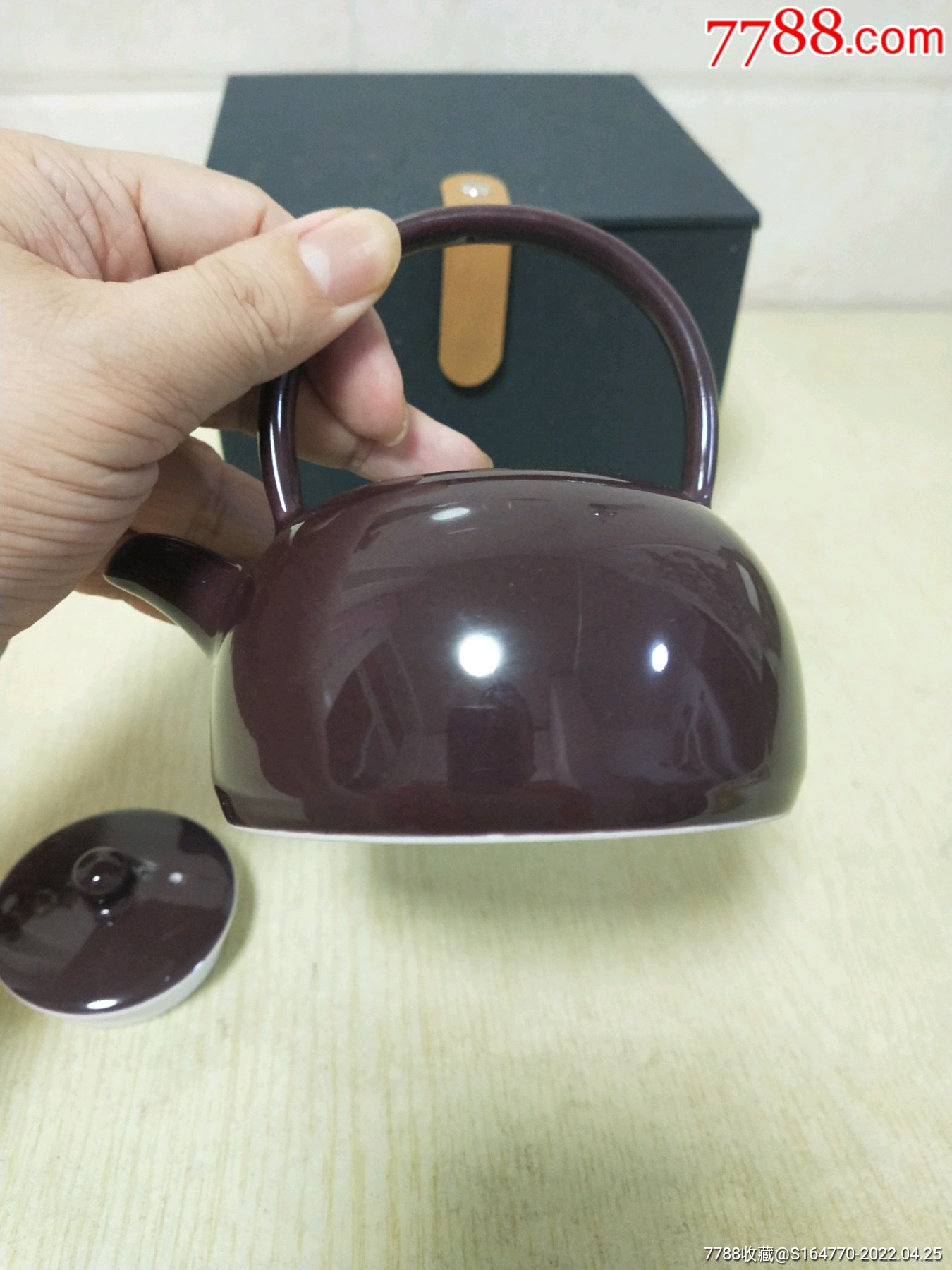 乐善堂余国华大师手工胎单色釉精品手壶一只全品保真泡茶把玩爱不释手