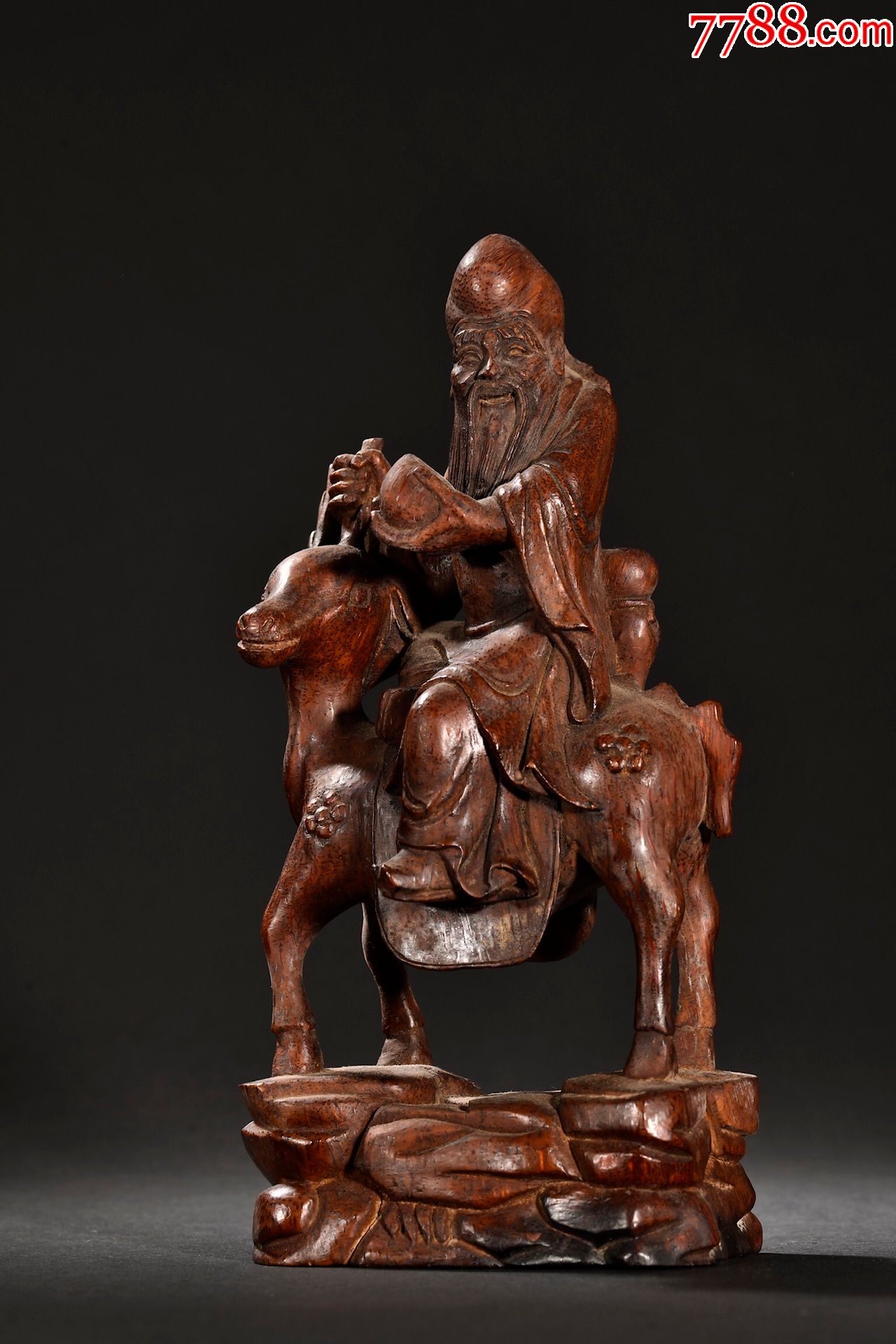 寿仙翁祝寿摆件