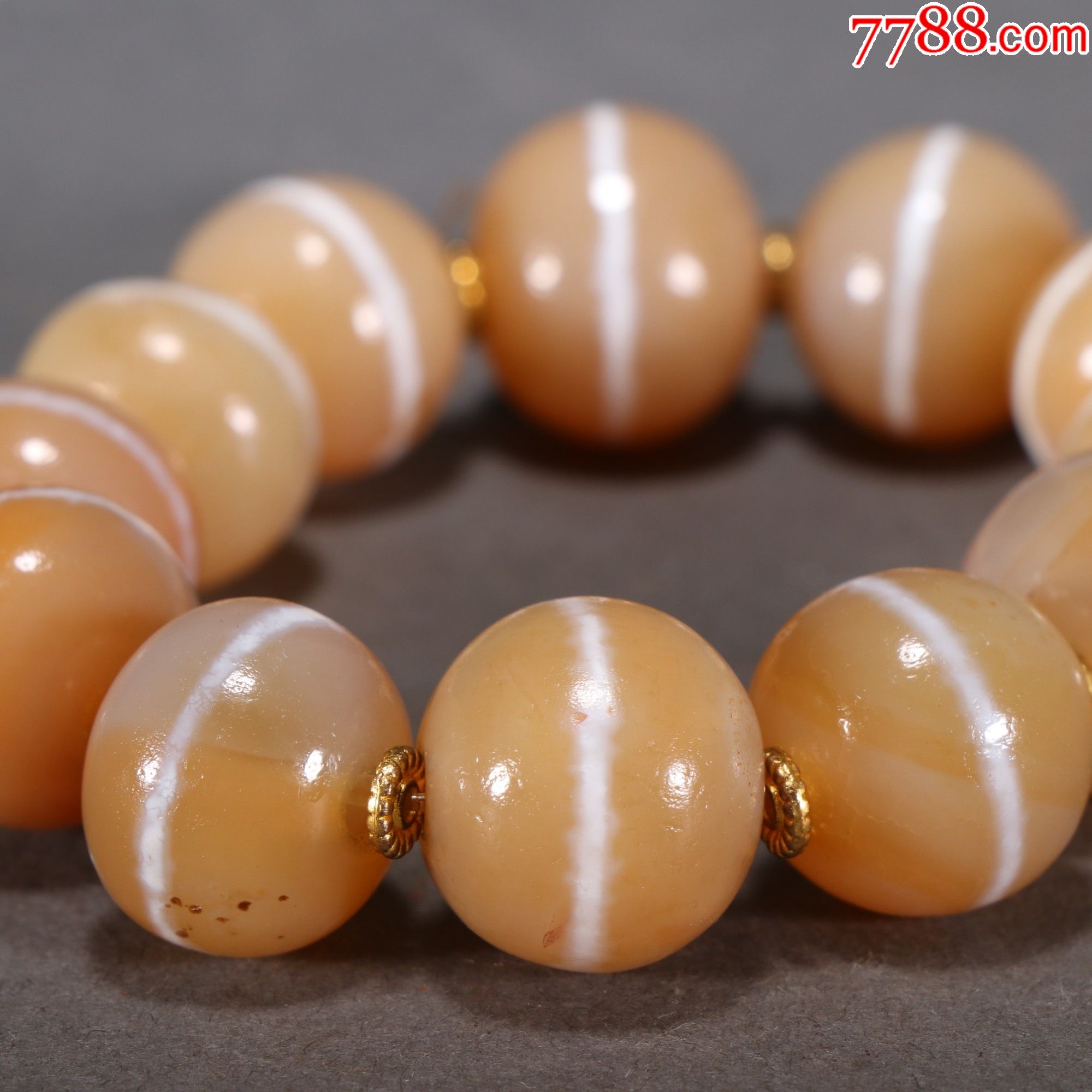 藏传精品玛瑙一线珠手串