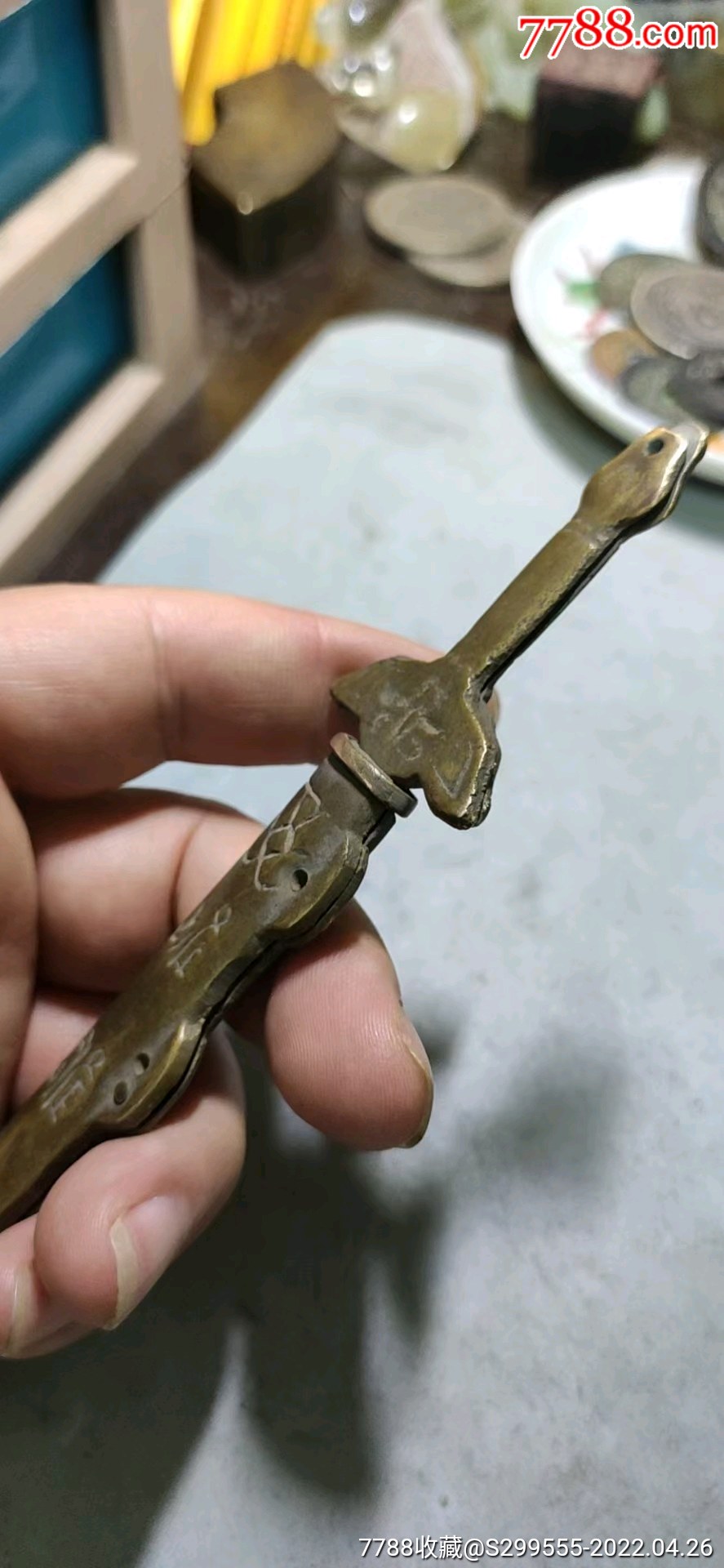 民国铜雌雄宝剑如图完整100