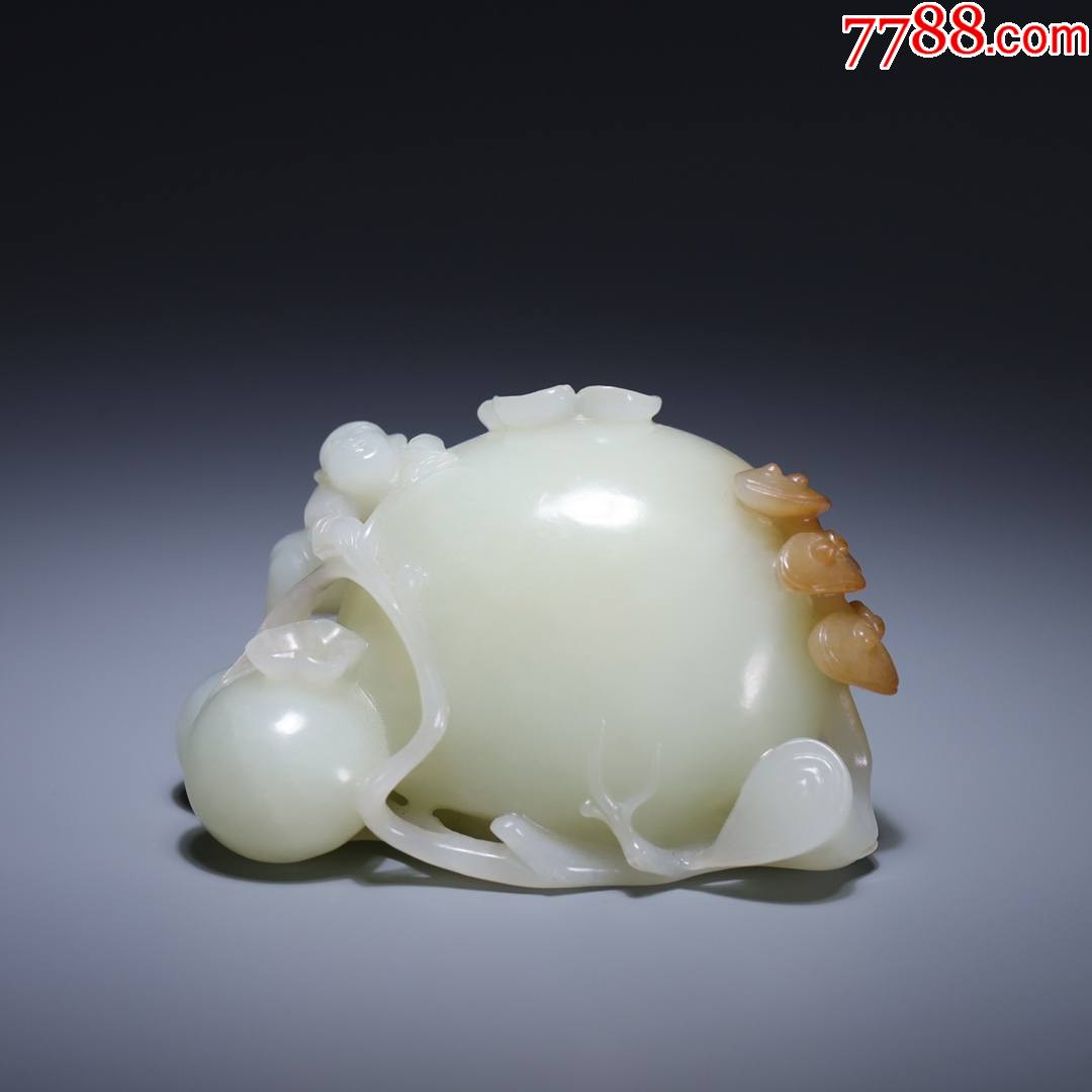 和田玉石榴形水盂a91s85f