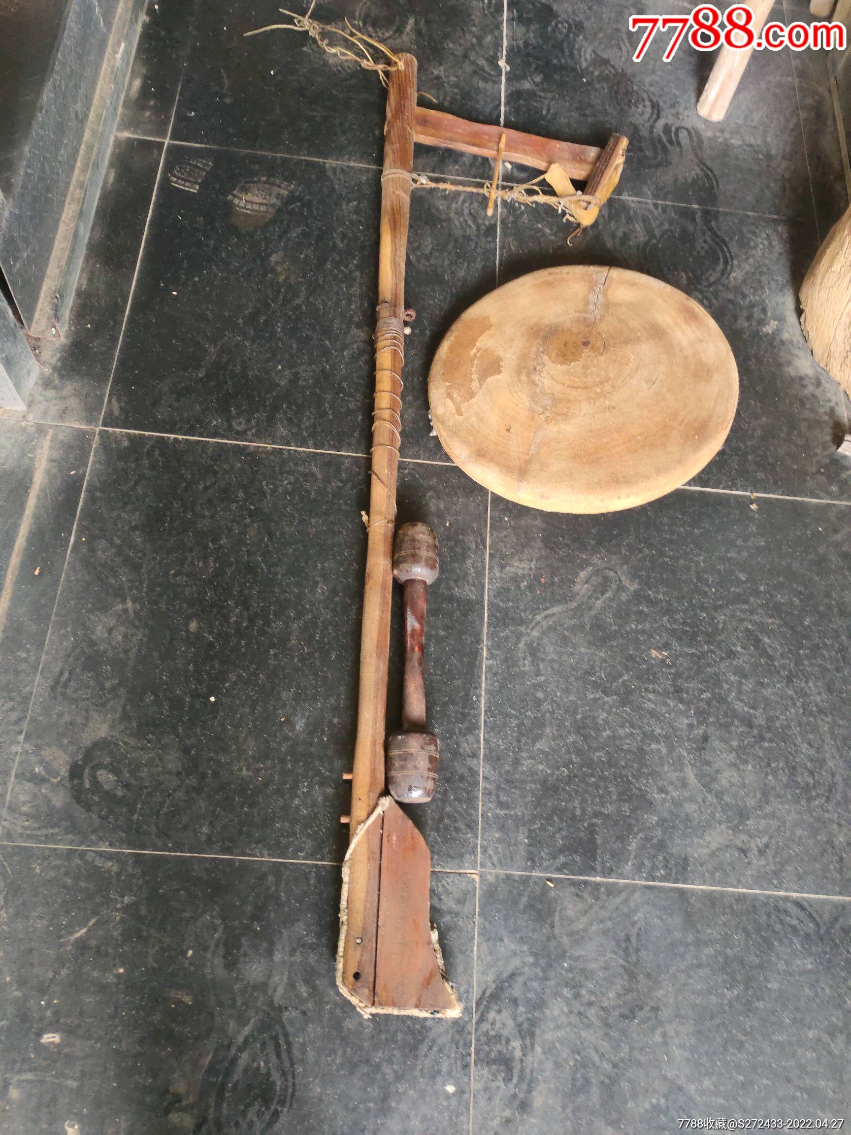 老手工艺弹棉花工具一套属古代老艺人使用极具时代特色强