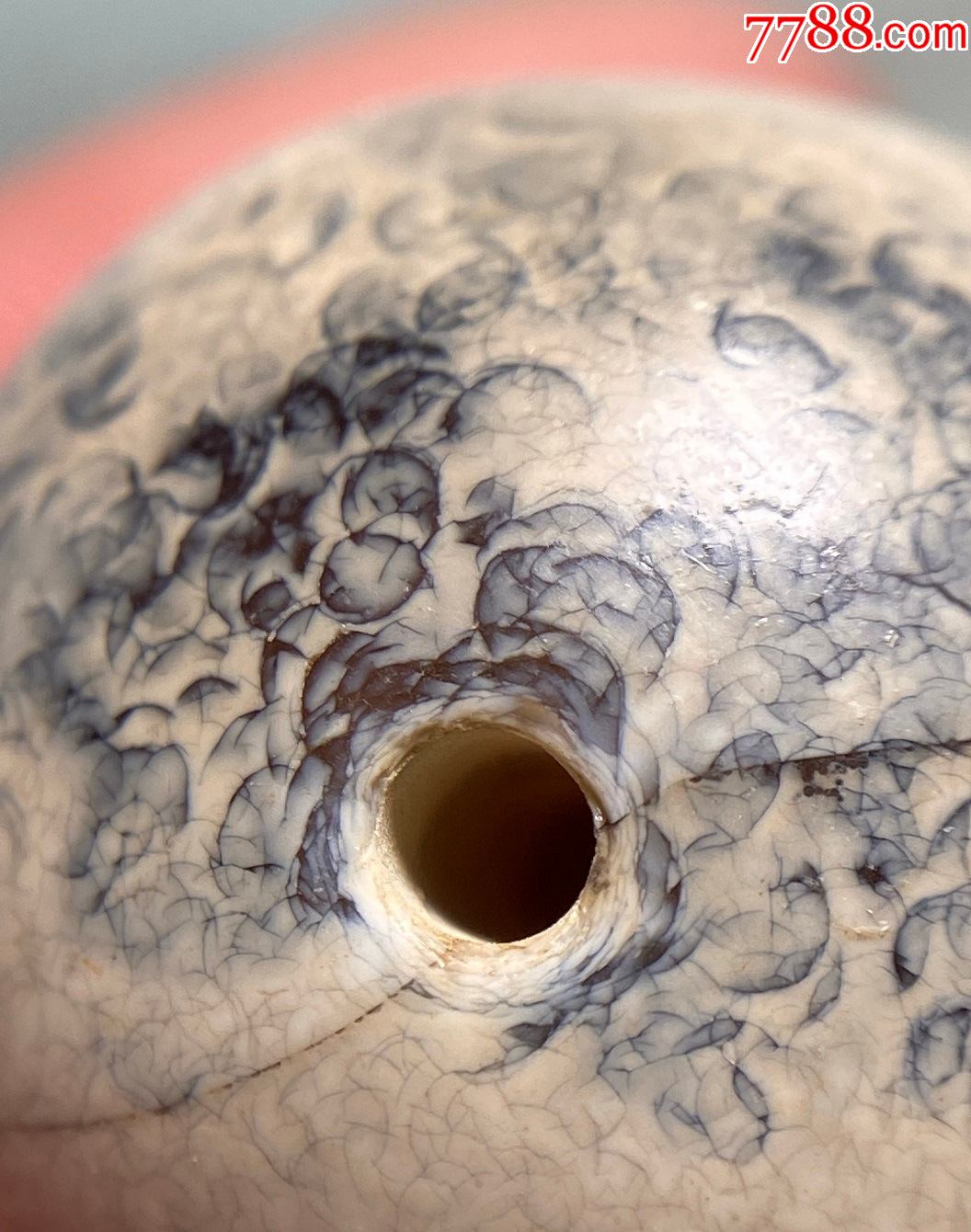 6487灰皮老玛瑙大珠子