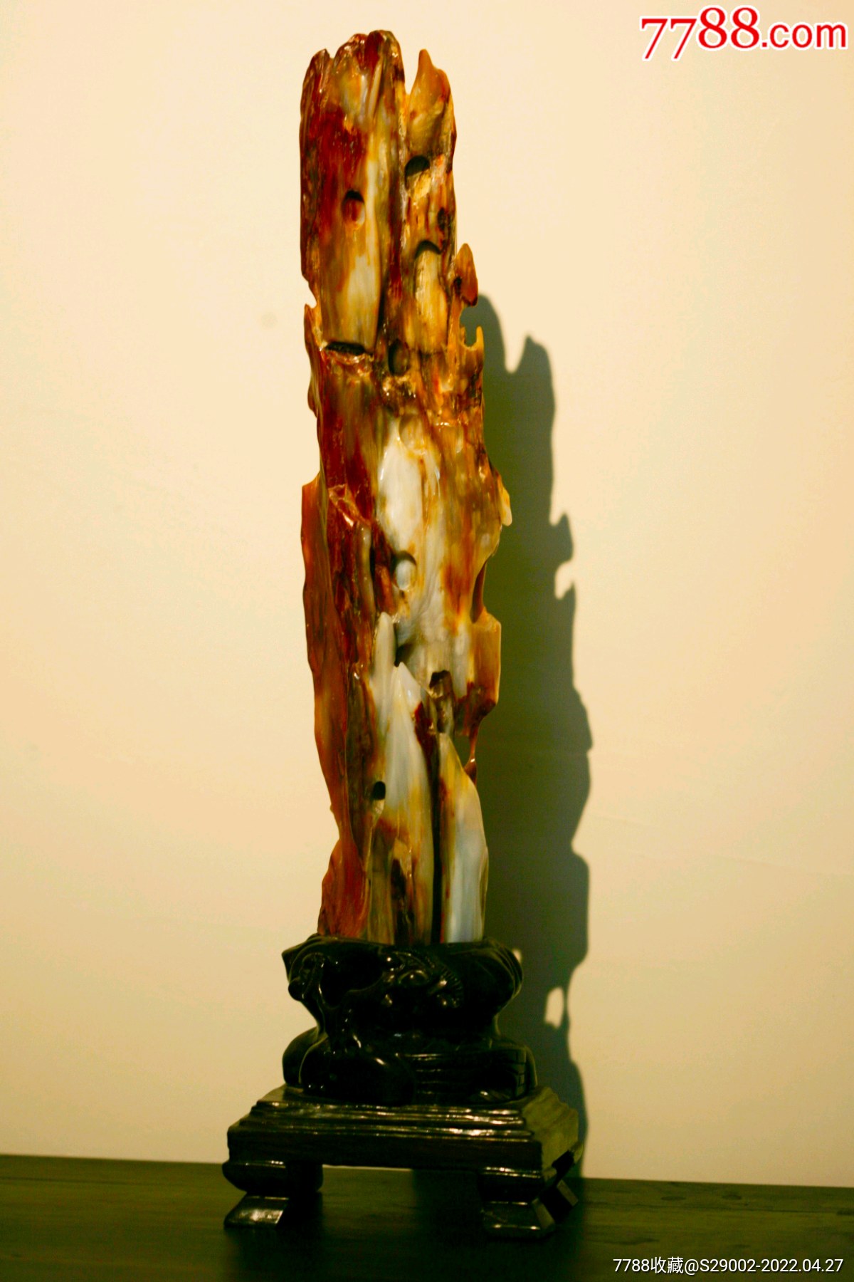 观赏石奇石五彩树化玉硅化玉文玩赏石玉化程度高