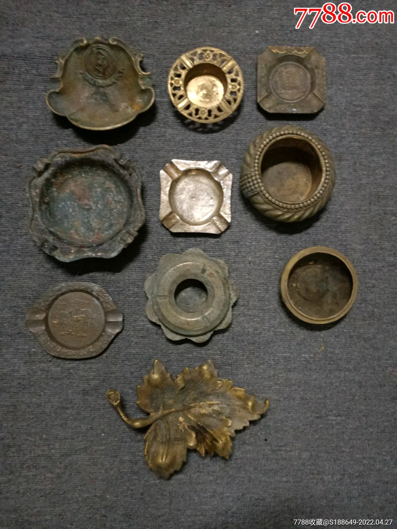 铜器烟灰缸10个合售品相都是完整的平均26元一个