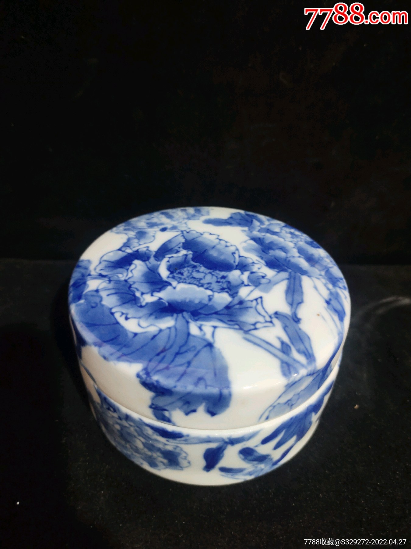 创汇时期青花牡丹首饰盒_青花瓷_收藏价格_鉴定交易_7788瓷器网