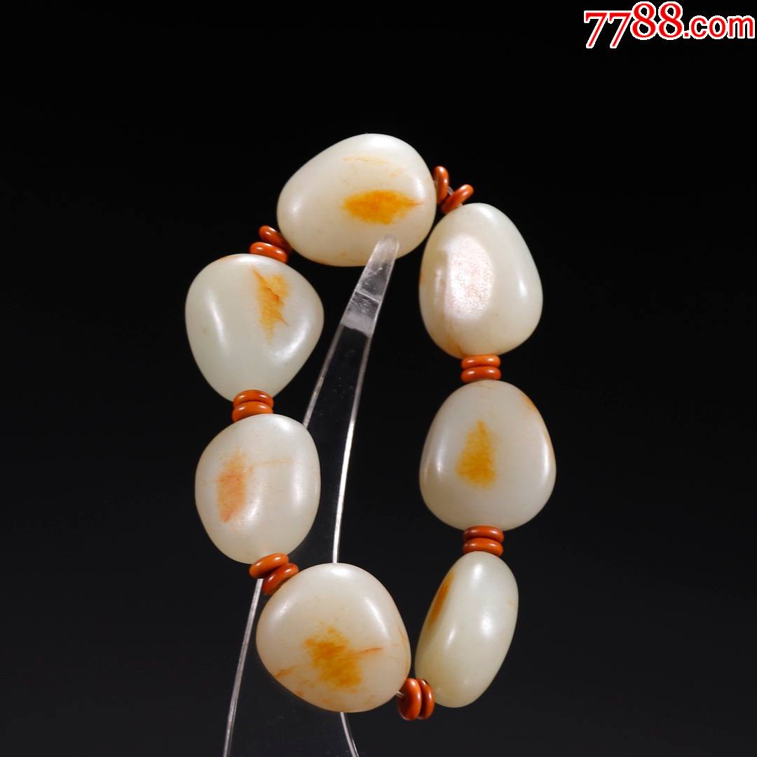 旧藏和田玉籽料原石手串