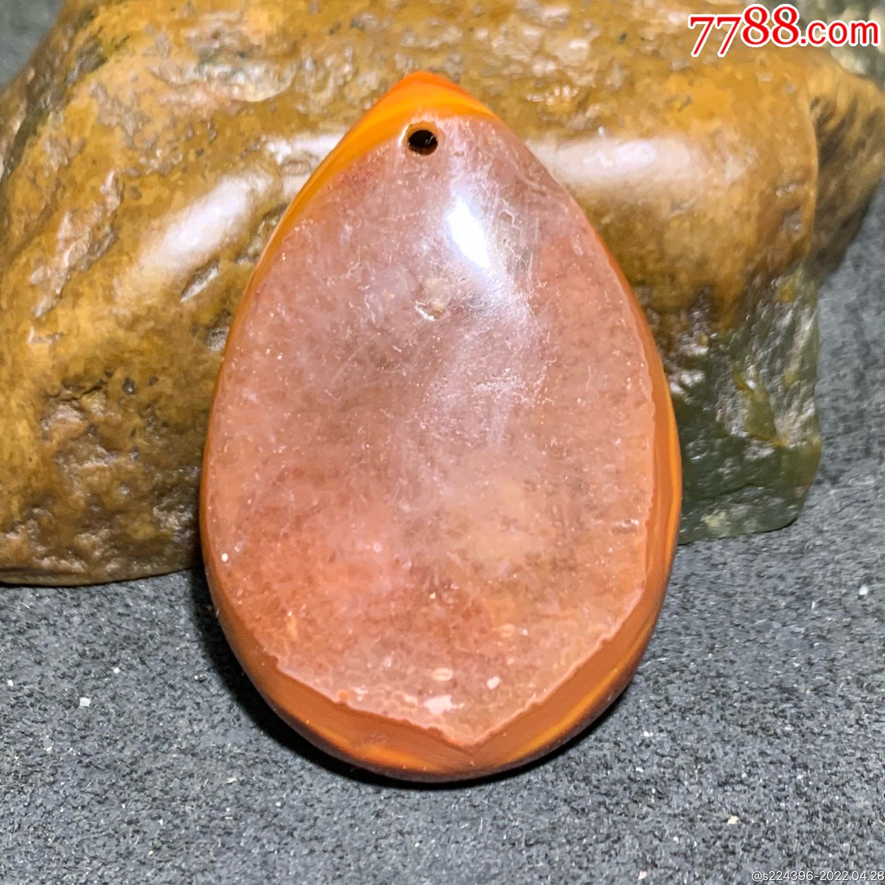 战国红玛瑙冰飘吊坠一个,_玛瑙_图片价格_收藏交流_7788门票