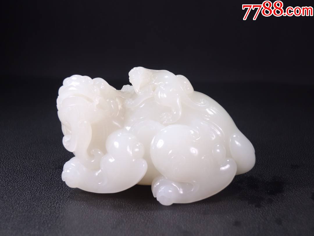 和田玉籽料纳财貔貅玉雕件_价格35000元_第1张_7788收藏__收藏热线