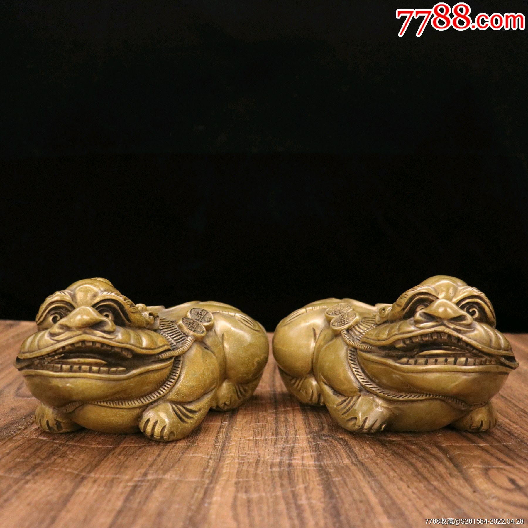 纯铜貔貅摆件一对_价格460元_第1张_7788收藏__收藏热线
