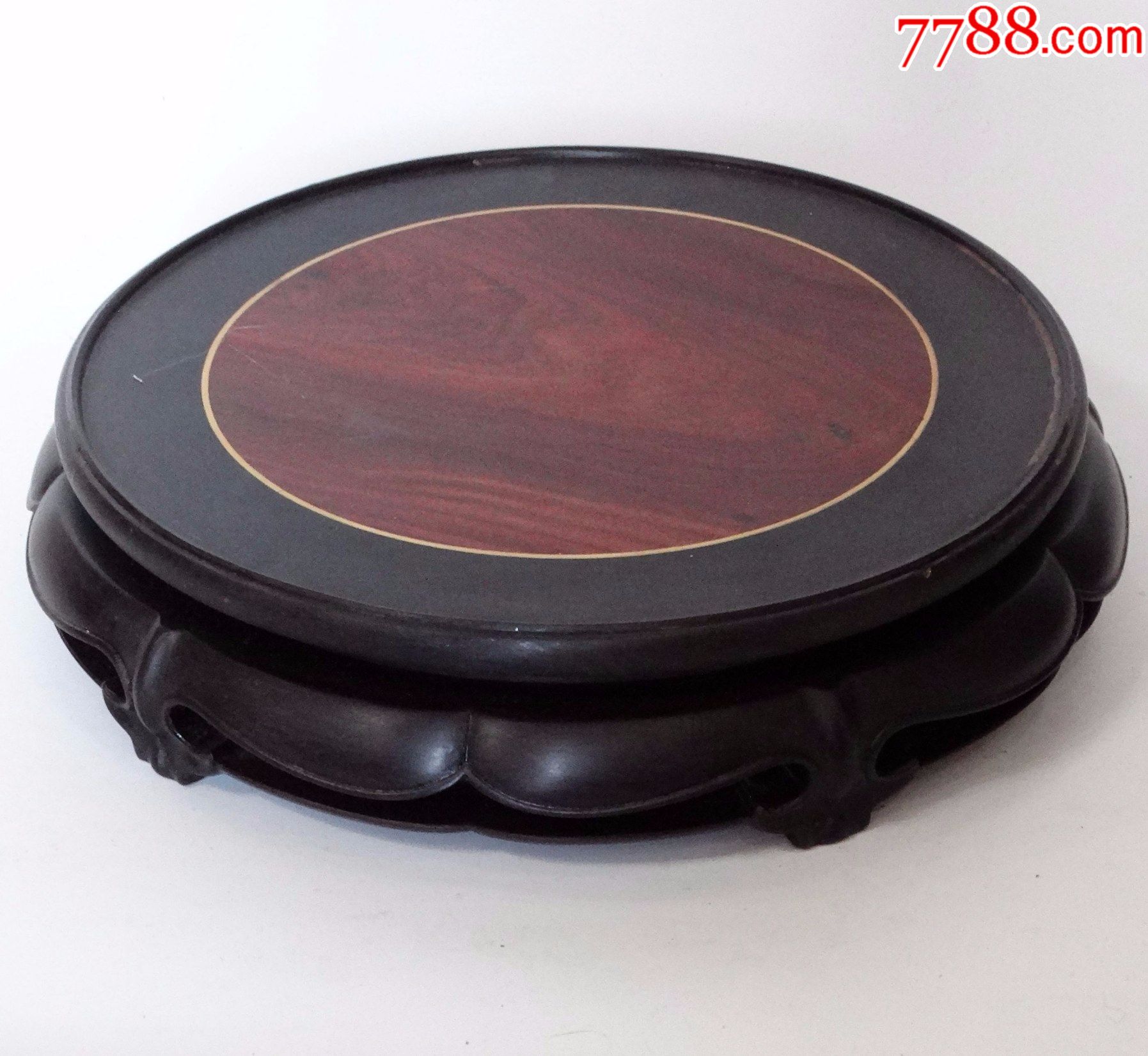 镂空雕刻黑檀木真货-价格:158元-se86798614-木雕底座-零售-7788茶具