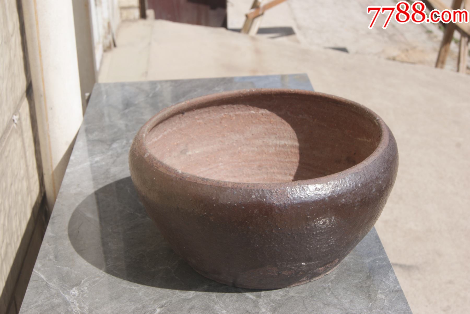 粗瓷盆_酱釉瓷/紫金釉_鉴别图片_收藏价格_7788陶器收藏