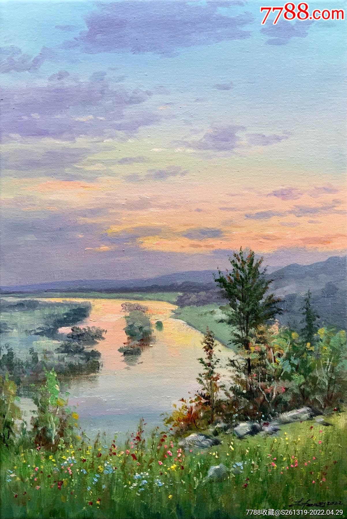 唯美风景油画原作-油画原画-7788油印机