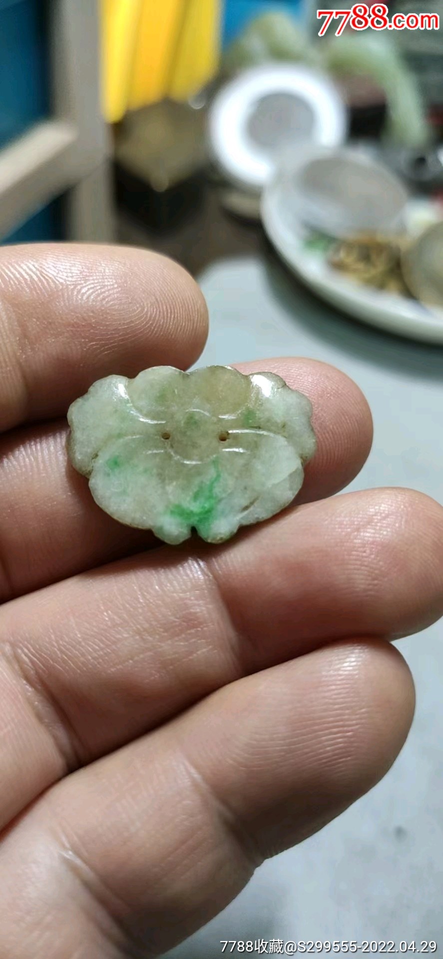 清代老翠帽花如图完整180