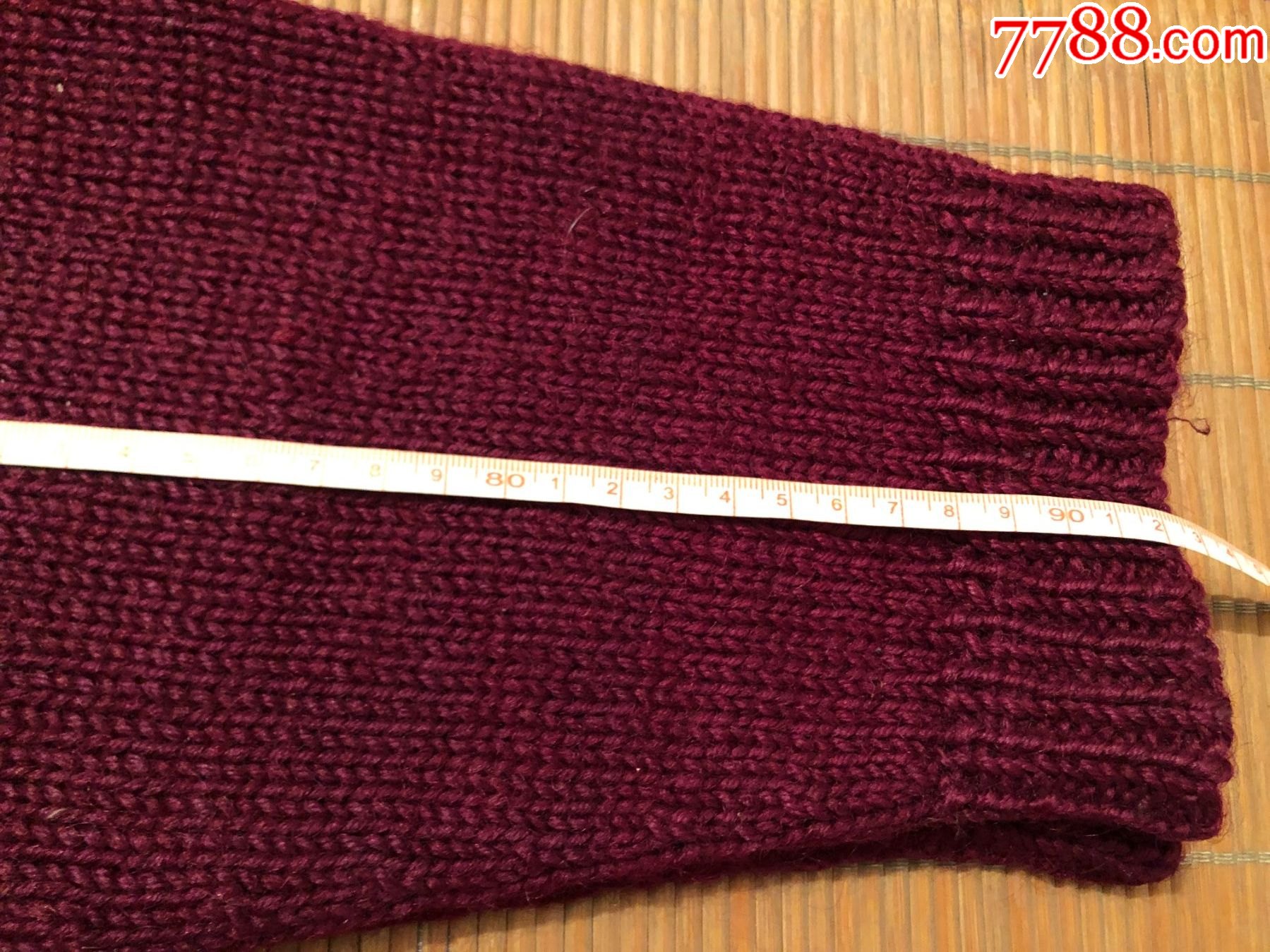 手工针织红毛裤