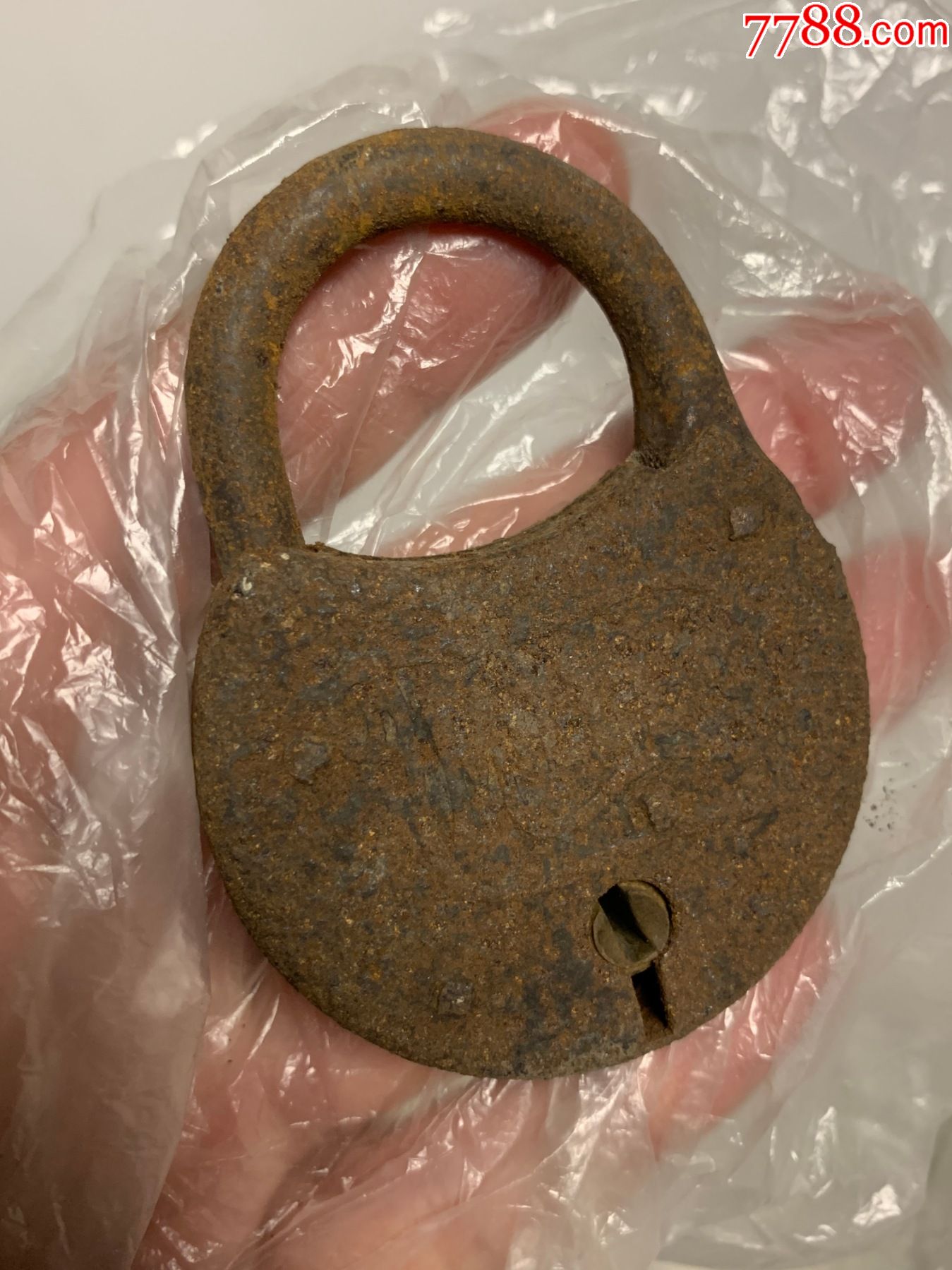 民国老铁锁高7厘米没有钥匙可以当个装饰品古色古香