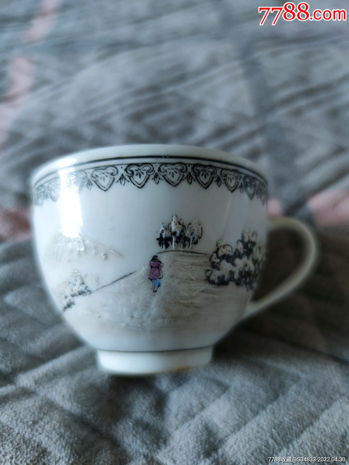 567手绘雪景瓷杯