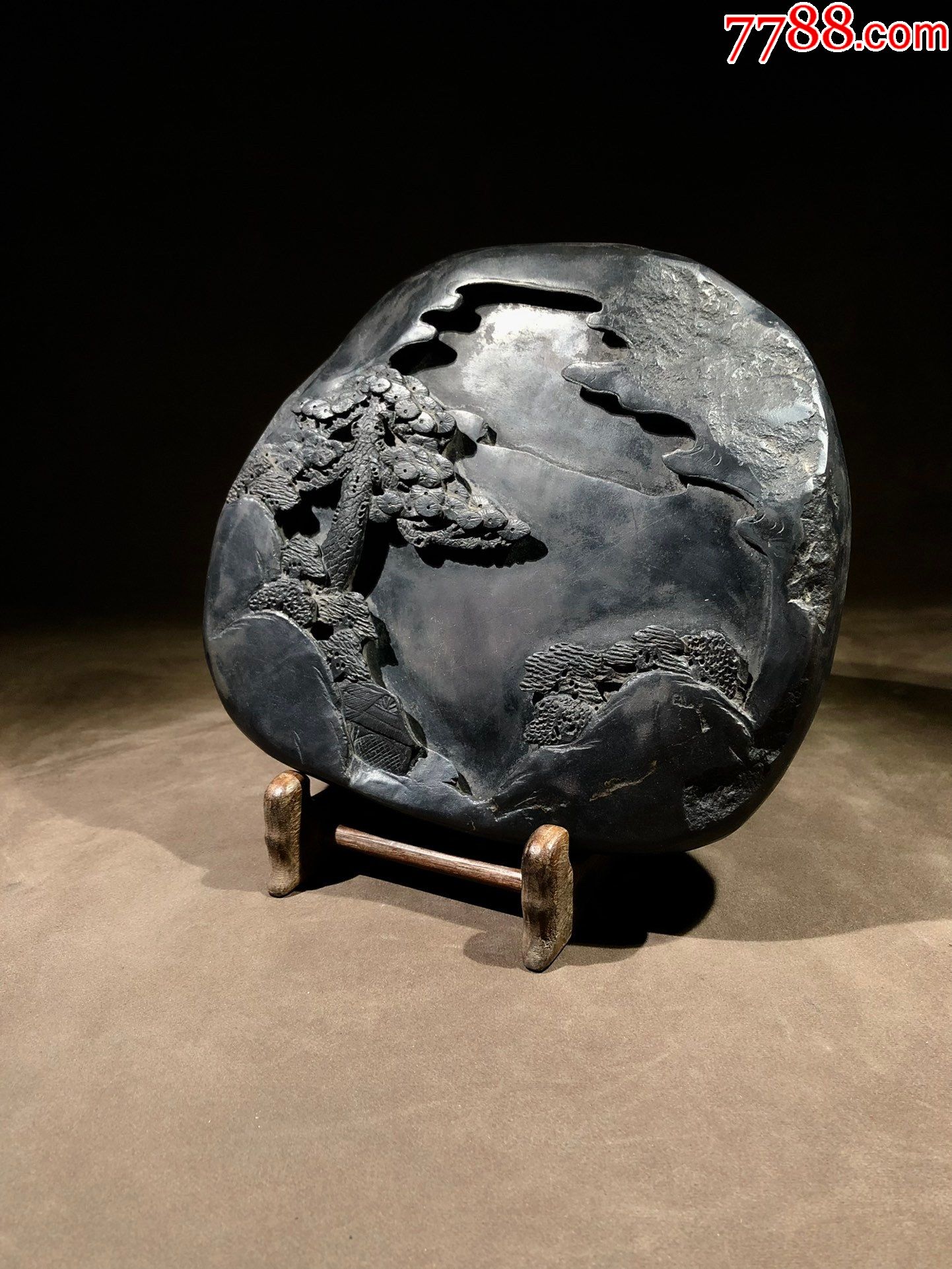 清代名家包世臣山水端砚