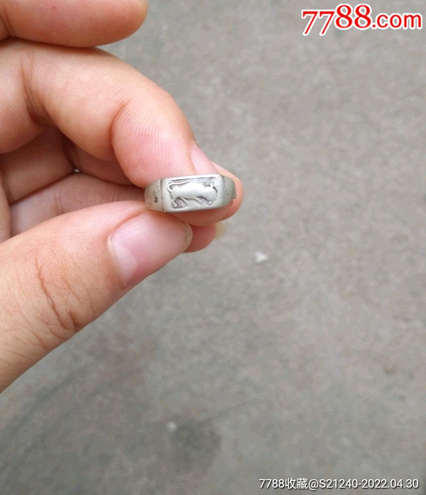 特价民国银戒指动物图恒成款识老银饰品老戒指老银戒指怀旧银饰收藏