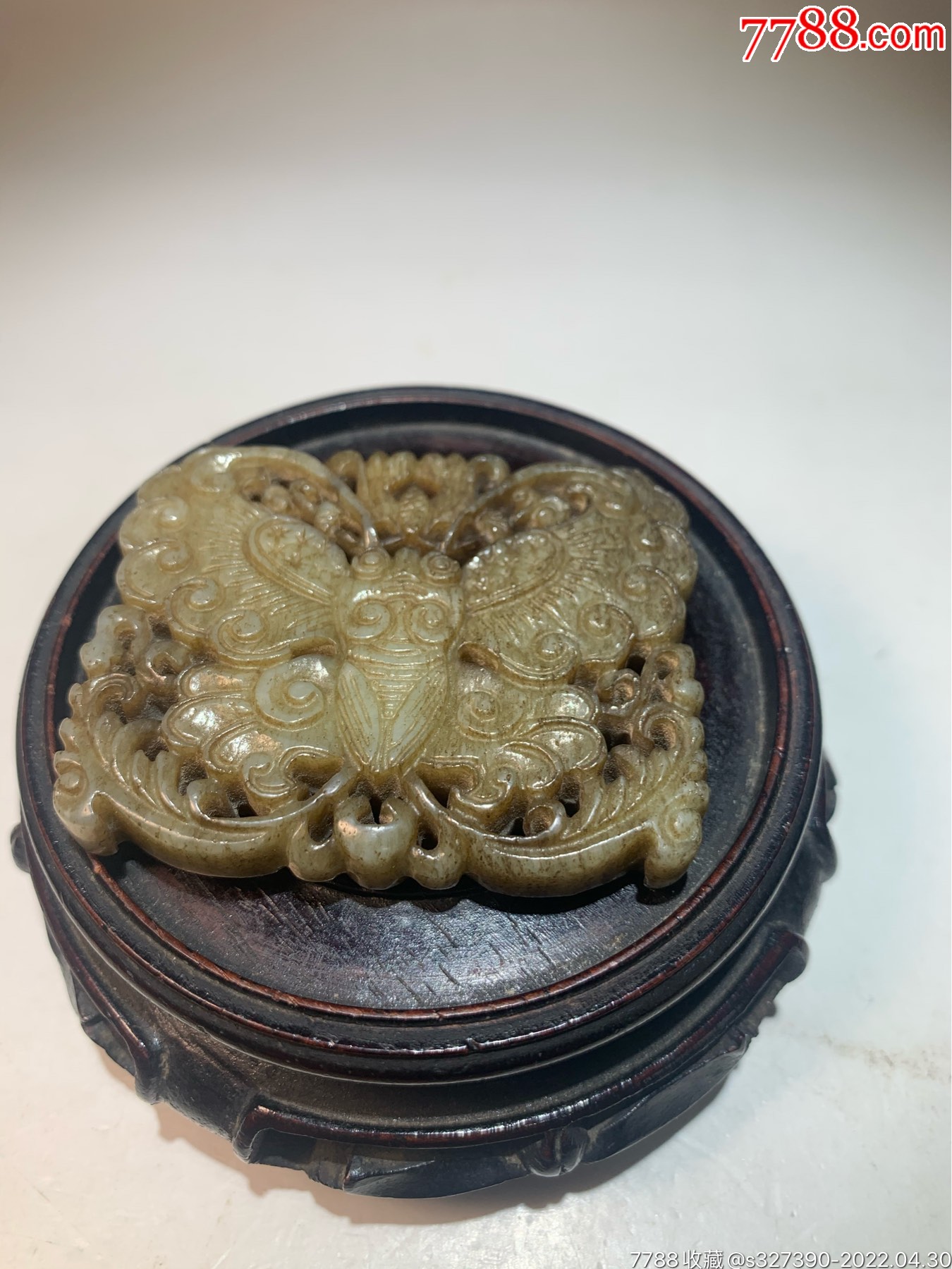 老玉和田玉明清蝴蝶玉佩