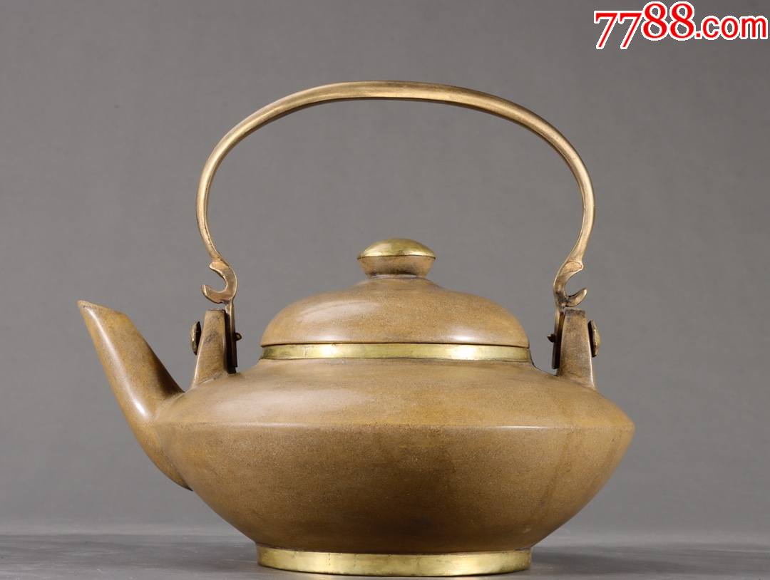剑流合欢水磨光包铜提梁壶-价格:3800元-se86819756-其他陶器-零售