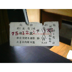 1975年火车票：临汾——北京