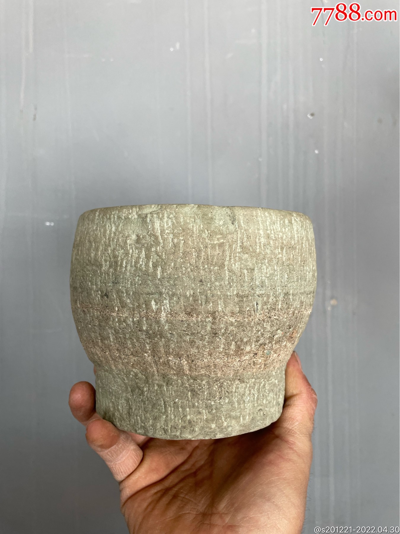 清代绿石头捣药杵