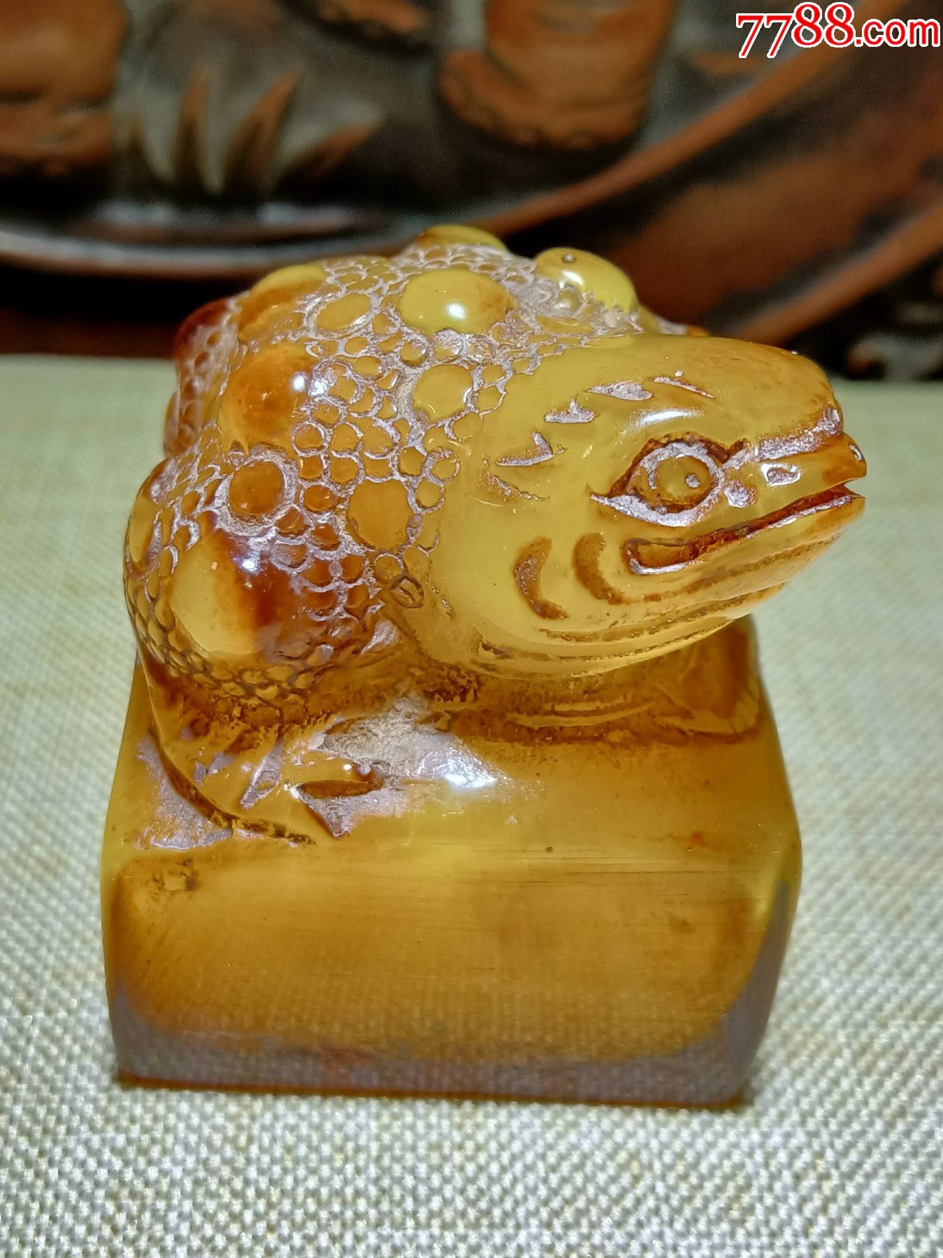 老蜜蜡金蟾印章_价格800元_第1张_7788收藏__收藏热线