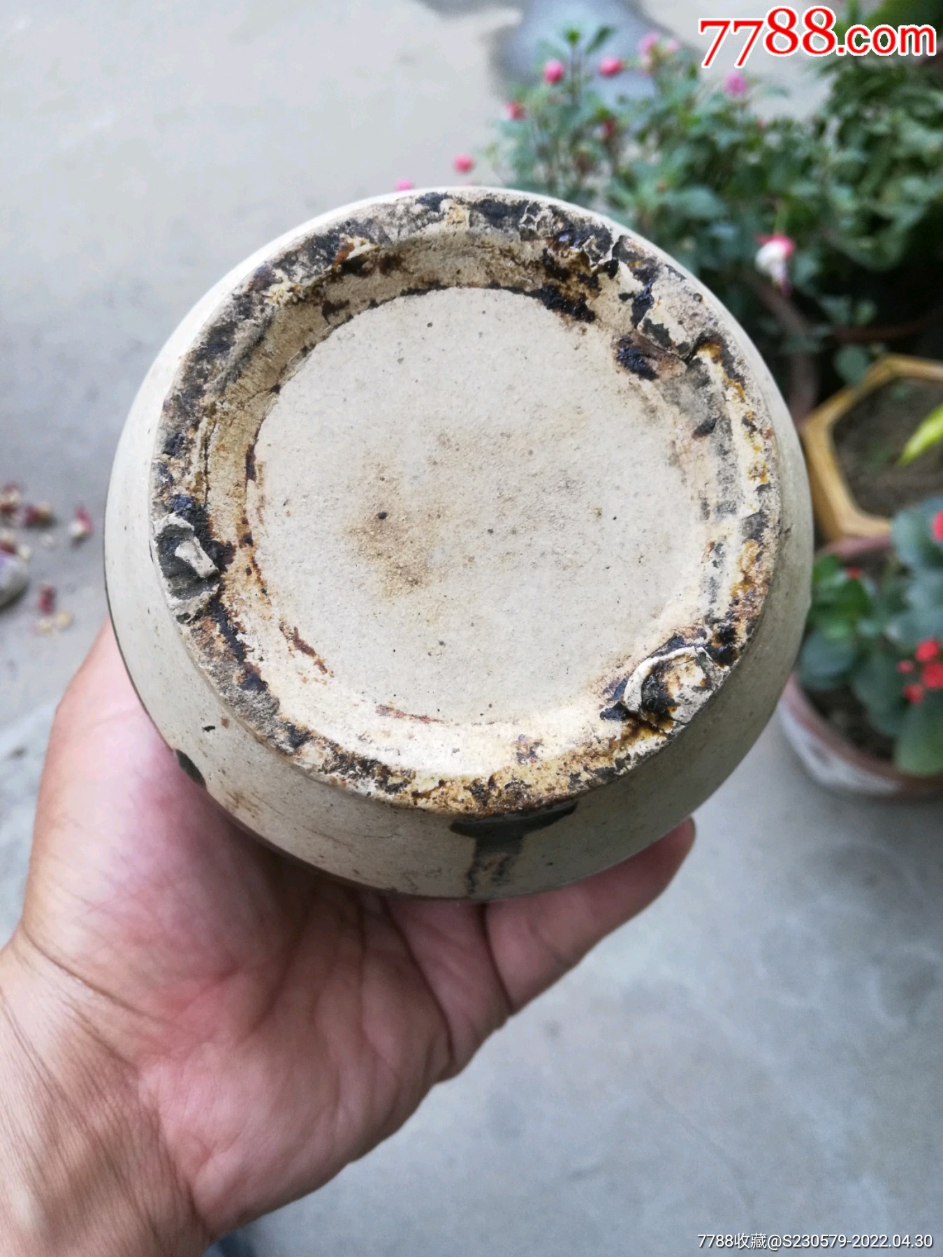 民国四耳黑釉罐