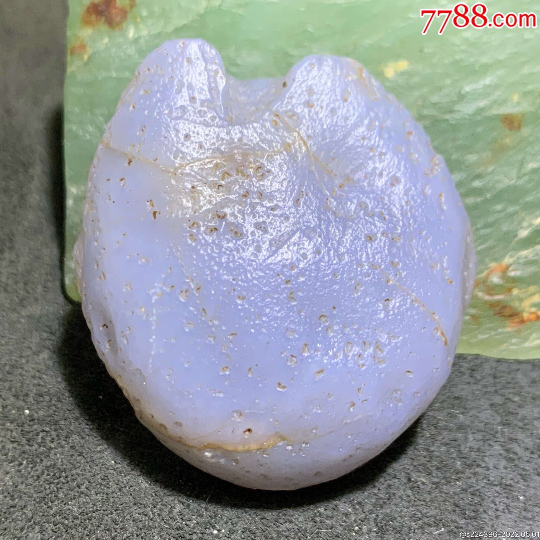 精美天然蓝料阿拉善玛瑙原石一颗,-价格:66元-se86833836-玛瑙-零售