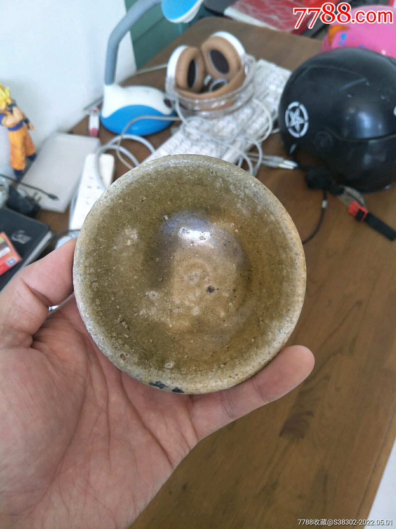 唐代黄釉碗唐黄碗一枚全美品