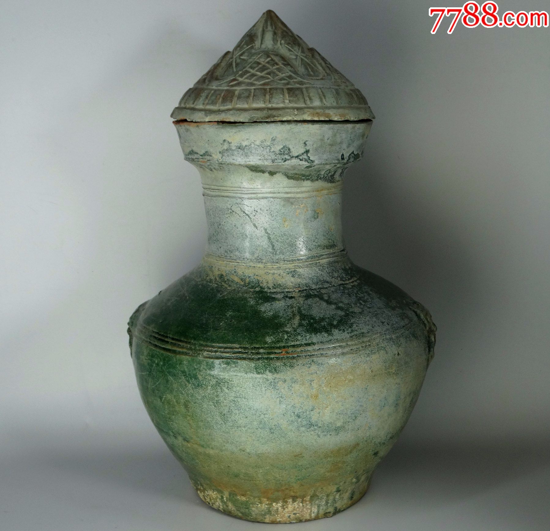 汉代绿釉陶壶拍卖纪录图片