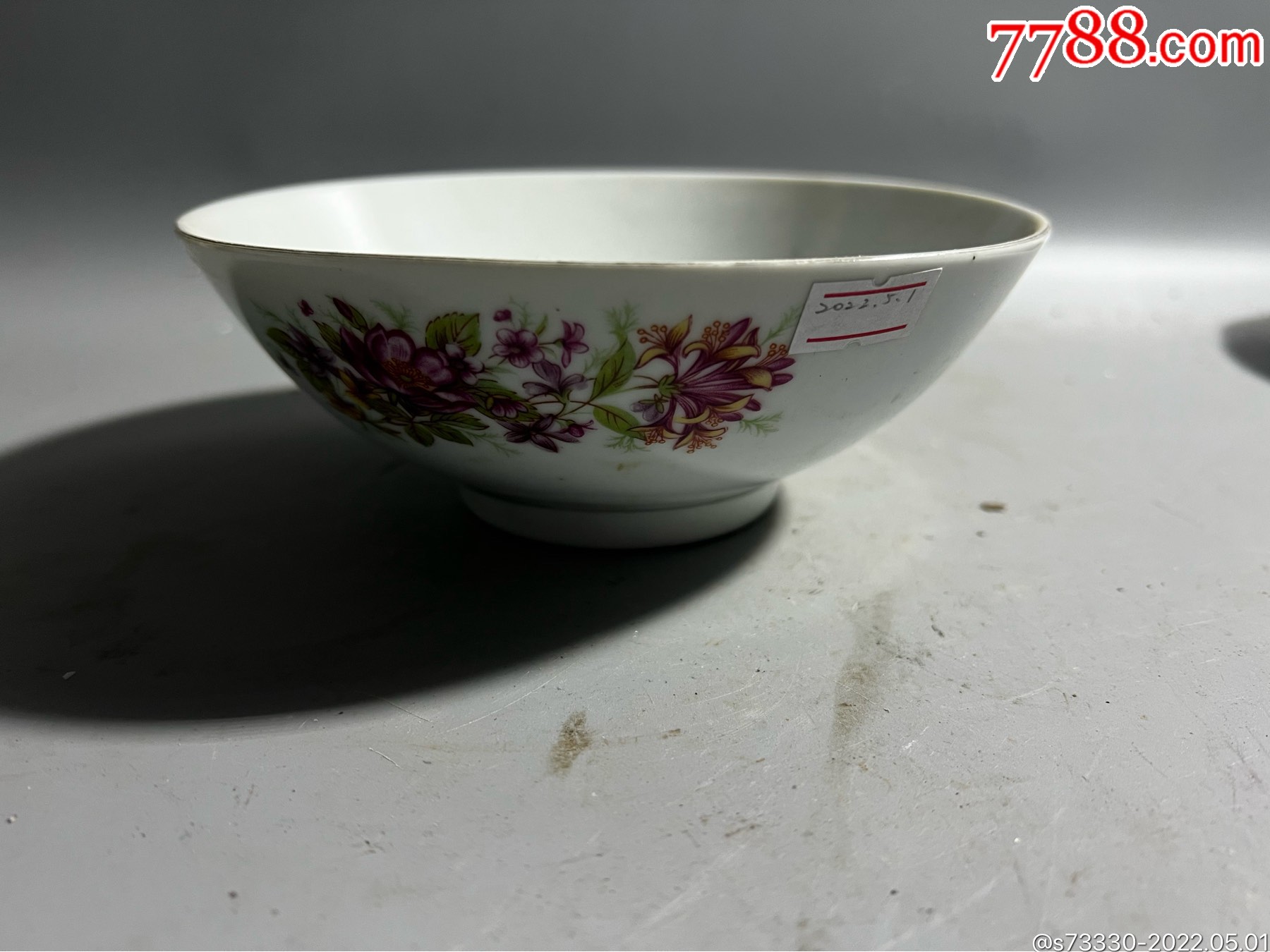 70年代左右,花卉大碗一只_价格25元【专注寡妇二十年】_第1张_7788