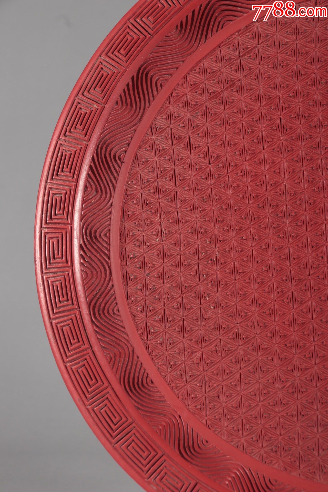 剔红漆器回纹赏盘