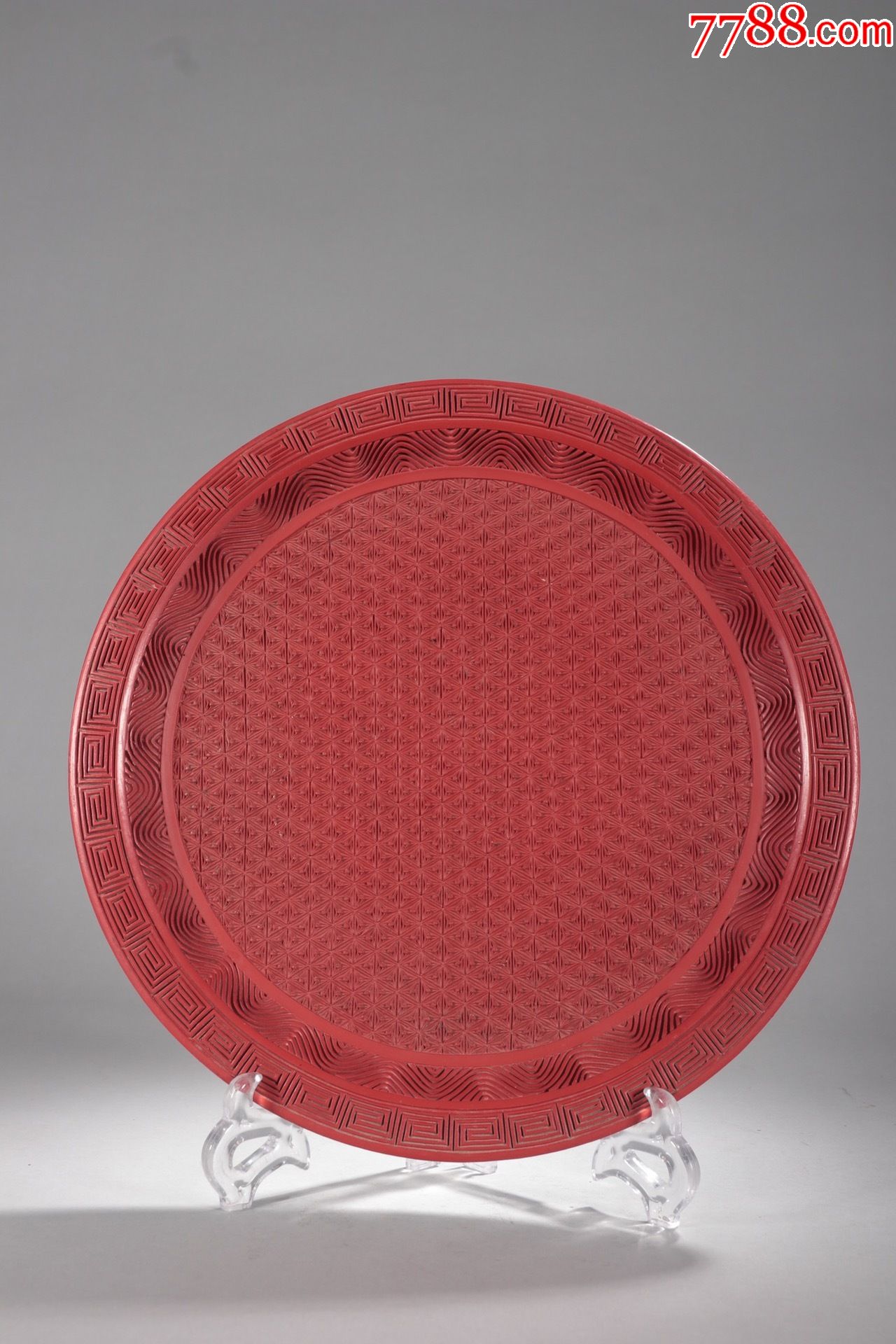 剔红漆器回纹赏盘