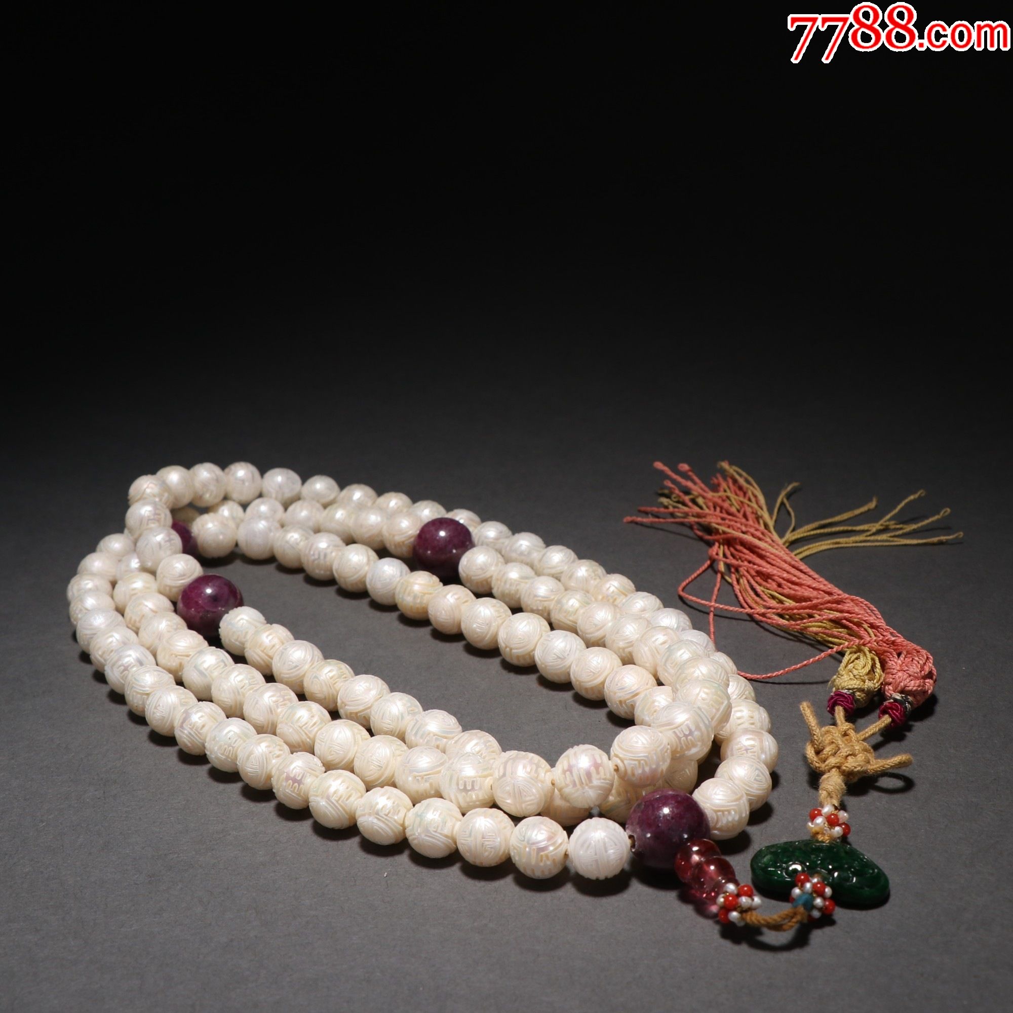 珍珠团寿纹108佛珠