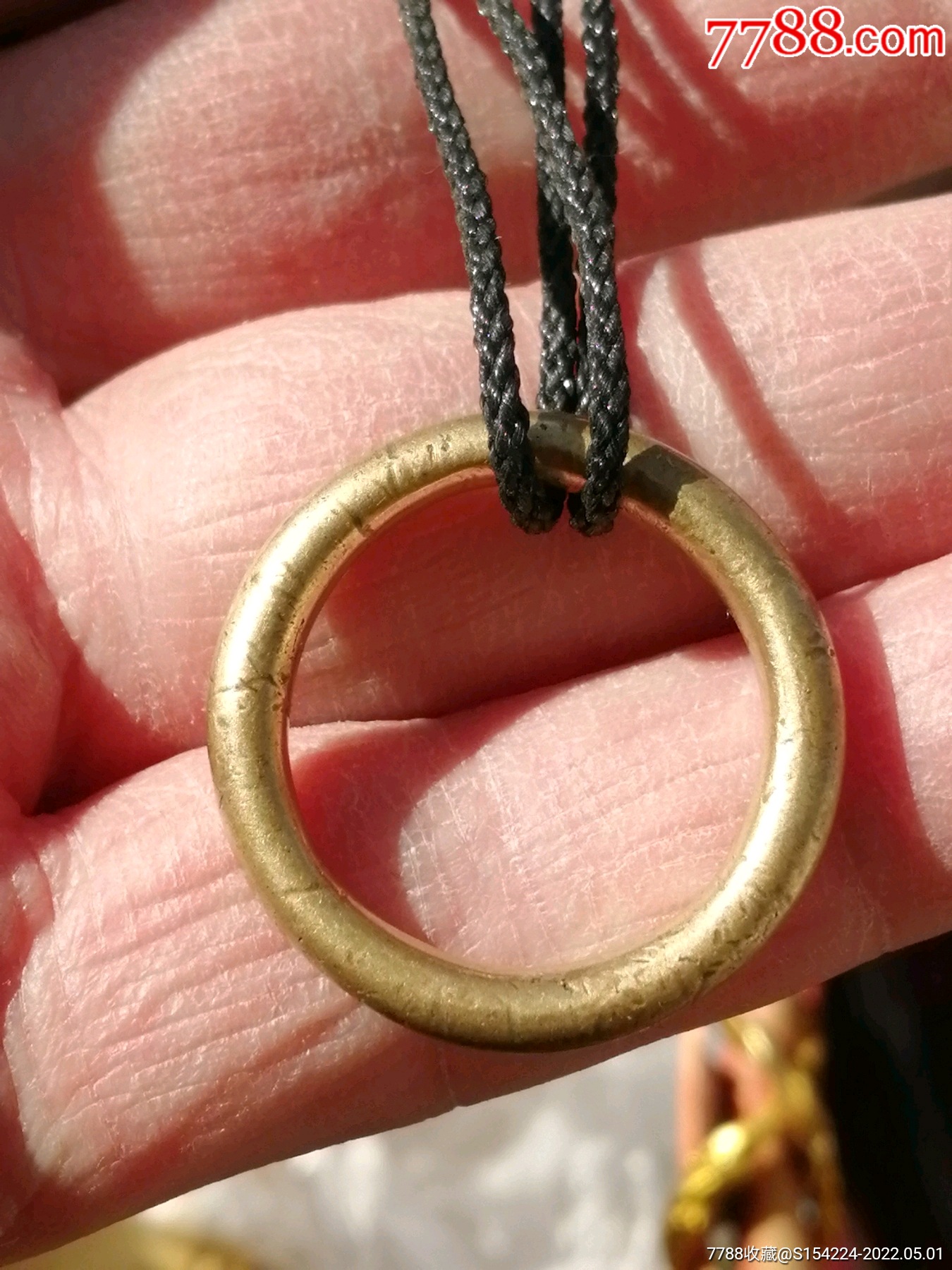 藏传黄利玛铜环子