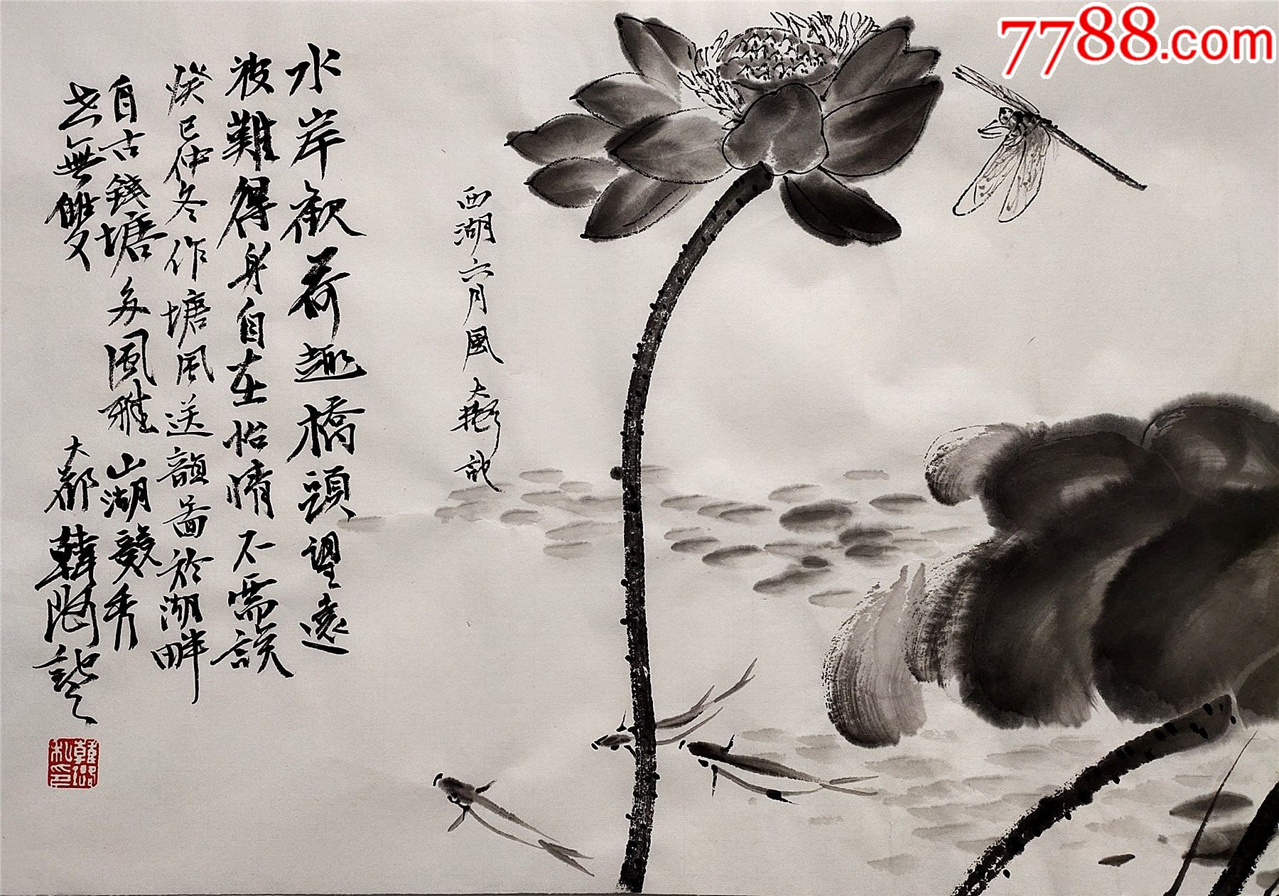 中国美术家协会会员中国美术学院中国画系教授韩璐墨荷