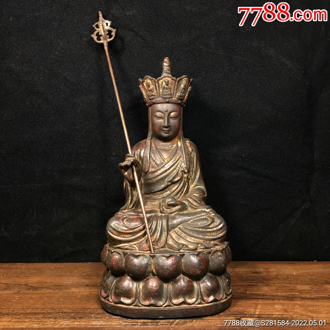 纯铜地藏王菩萨-价格:360元-se86843190-铜像/铜佛像-零售-7788收藏