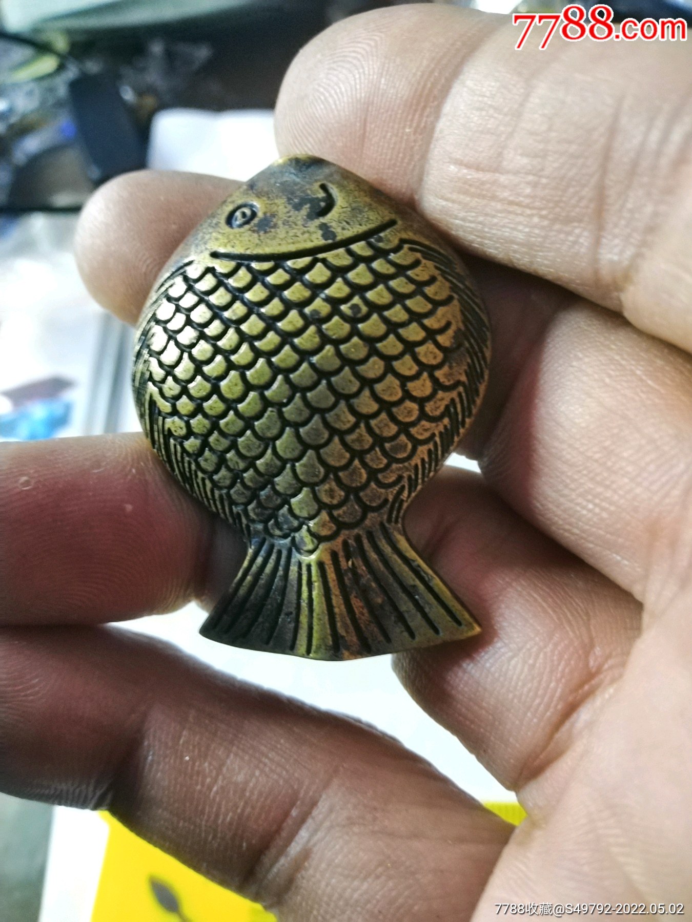 铜鱼挂件-价格:28元-se86846453-铜杂件-零售-7788版画原作