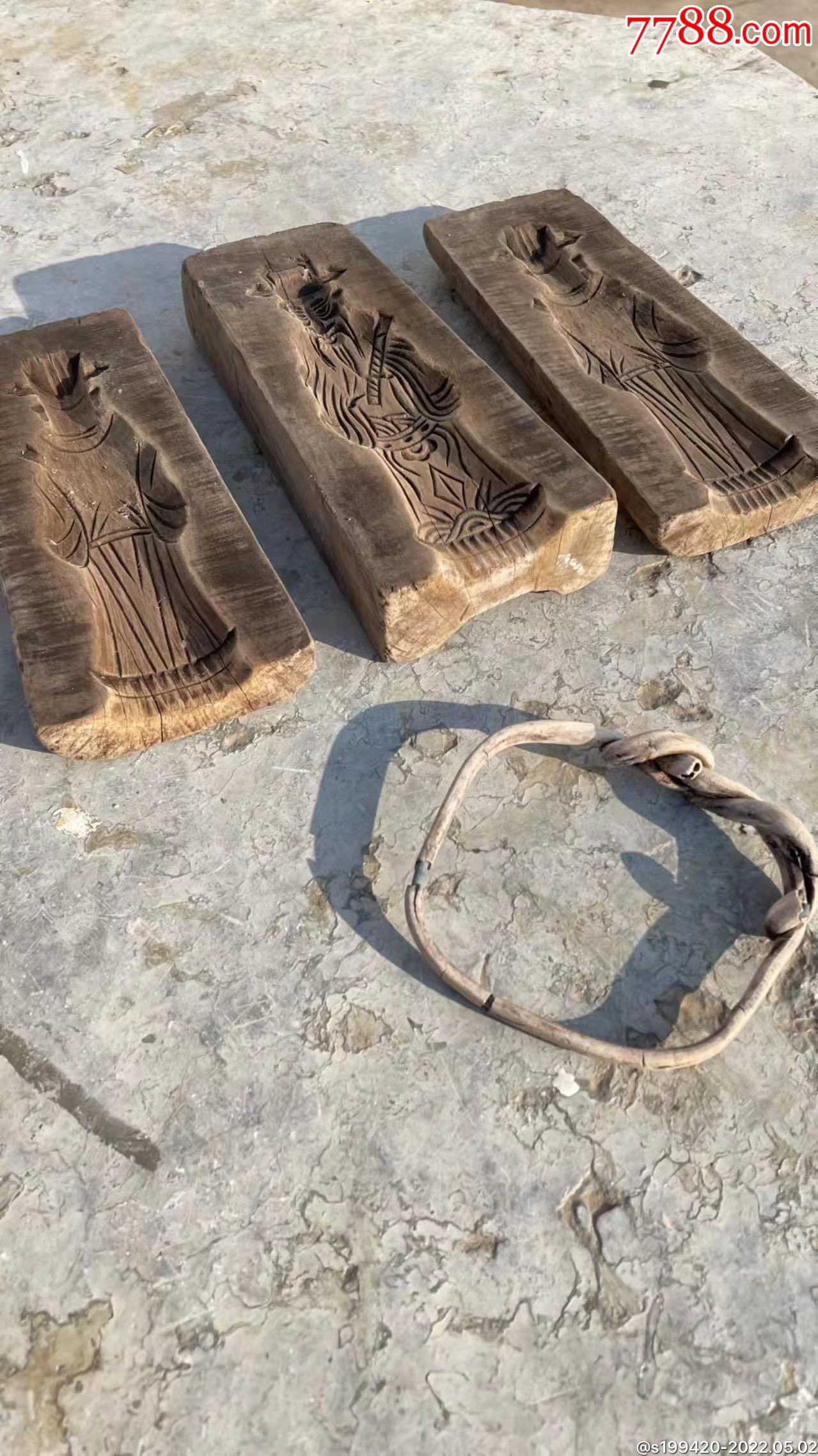 民俗精品清代吹糖人模子三套保存完好展馆收藏佳品