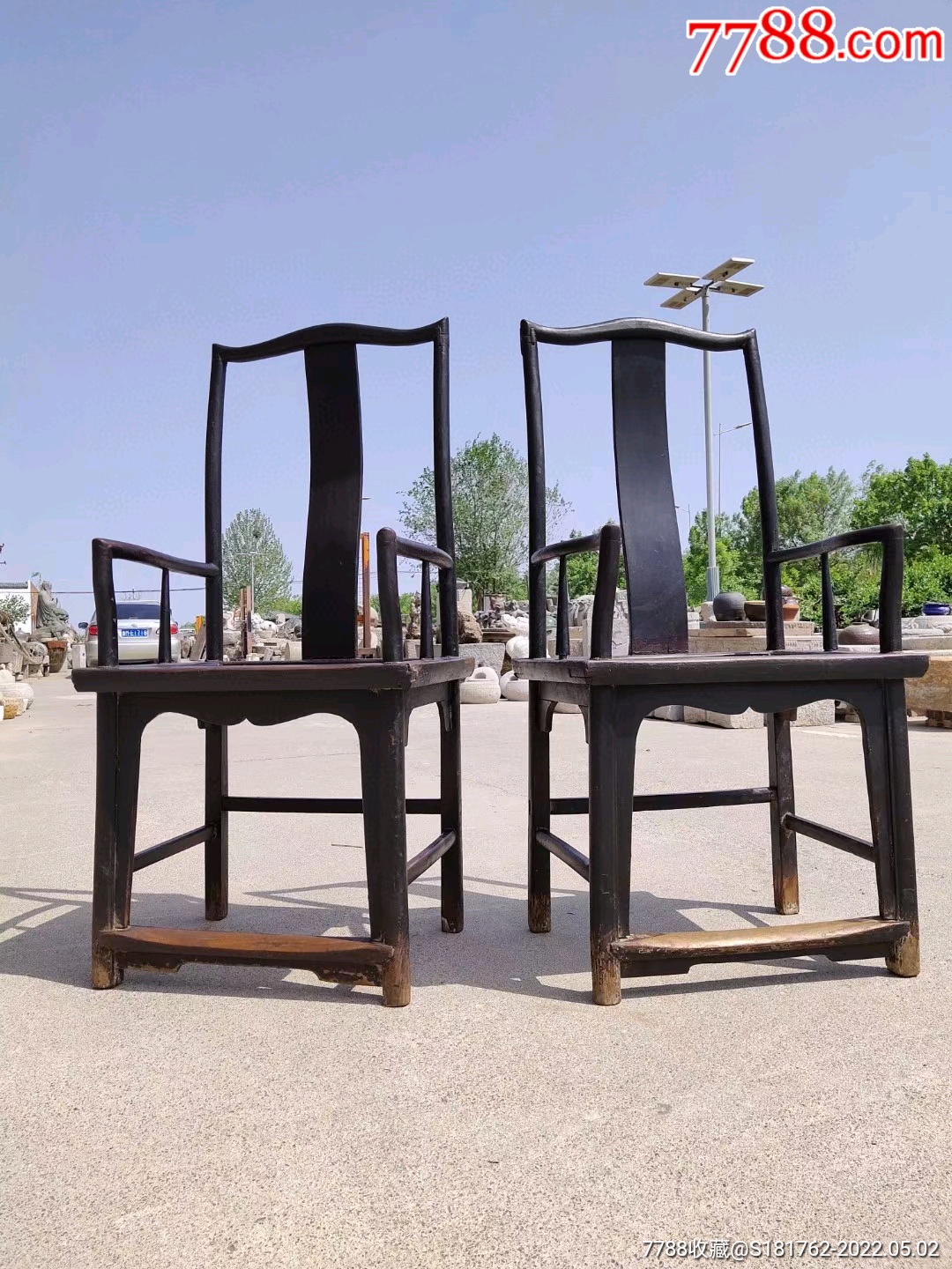 清代老榆木官帽椅_价格3600元_第1张_7788收藏__收藏热线