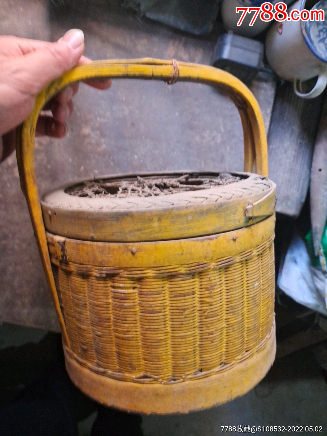 民俗老物件火盆烤火笼