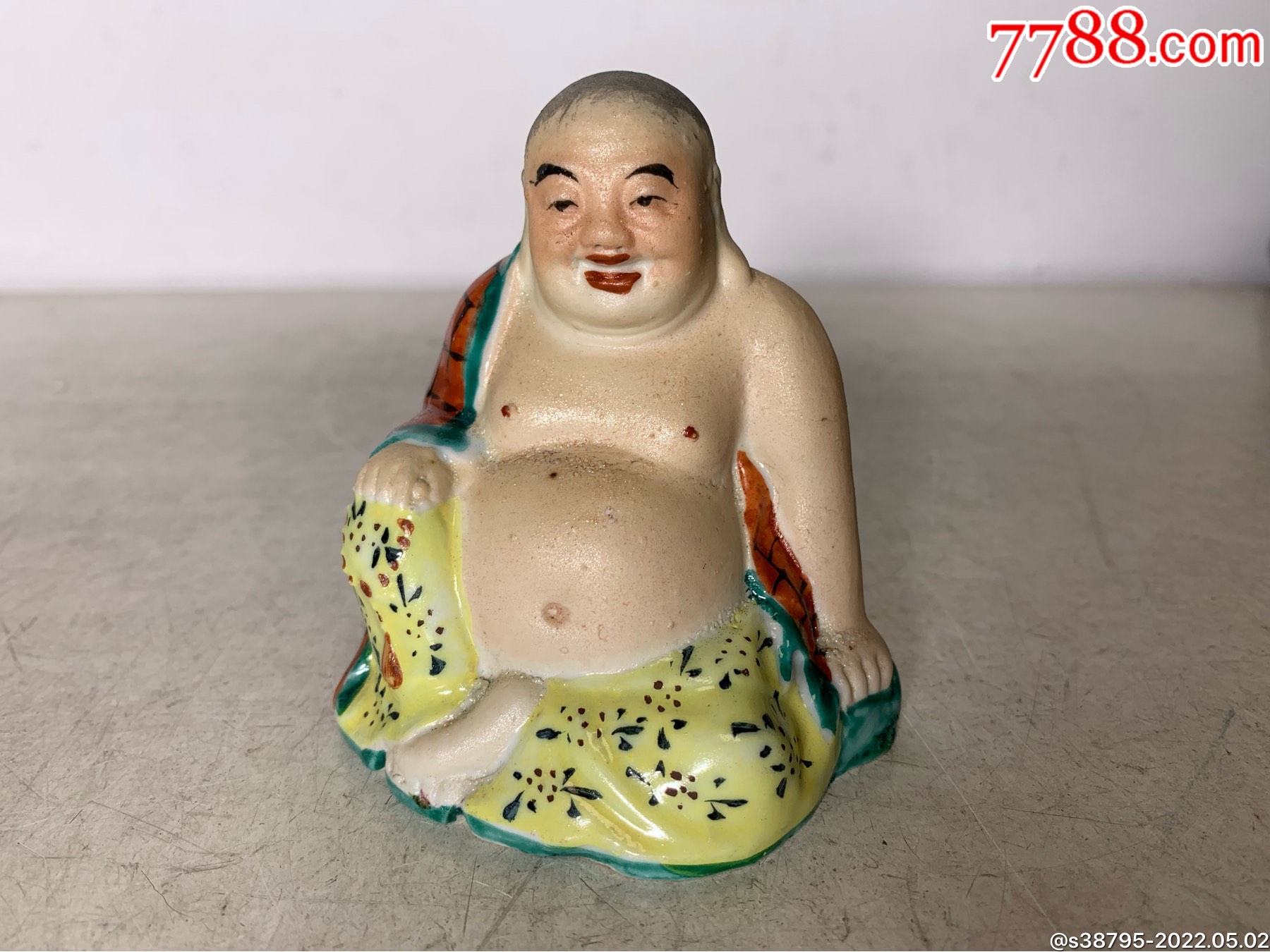 小巧可爱的民国粉彩笑佛大肚佛