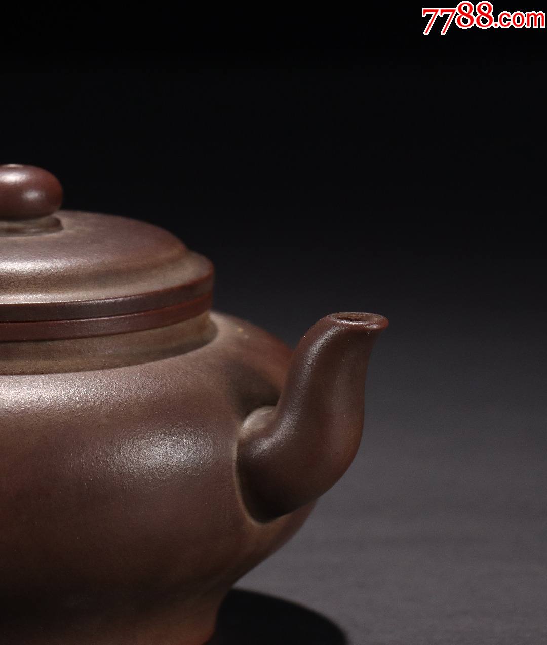 旧藏名家"时大彬"款素面圆壶_紫砂壶_图片鉴定_收藏价格_7788铜镜收藏